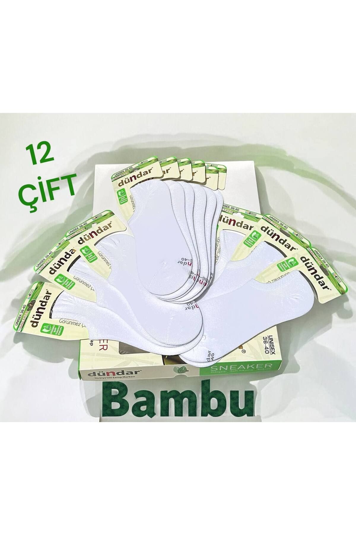 MYS GRUP TEKSTİL Unisex 12'Lİ Bambu Kokulu Yumuşak Terletmez Dikişsiz Rahat Sneaker Çorap (Dündar/0652)