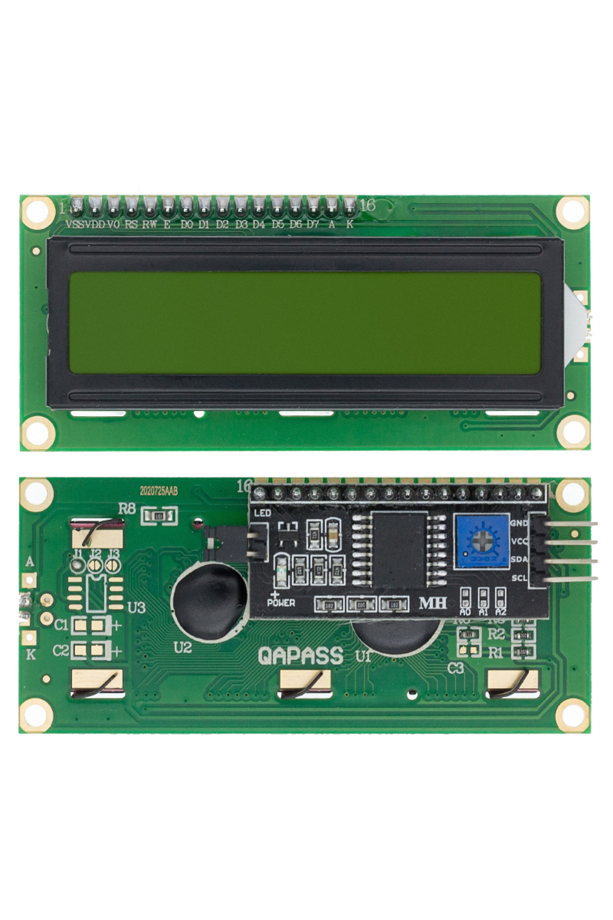 choice2-وحدة عرض IIC LCD1602 خضراء I2C LCD1602 شاشة زرقاء وخضراء 5 فولت PCF8574 محول IIC Llate لـ Ardu 1