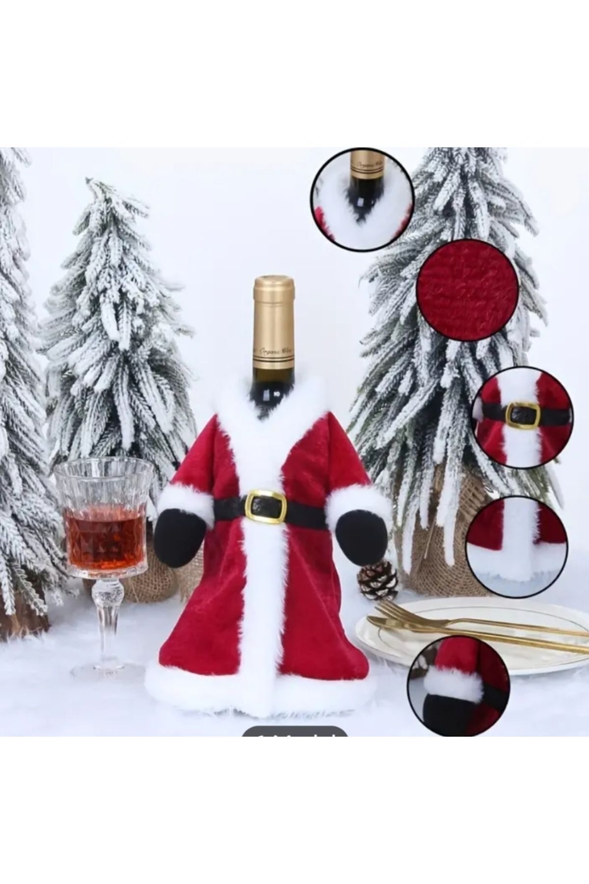 SerenityHaven Yilbasi ürünleri sise dekoru noel baba eğlenceli sofra dekoru