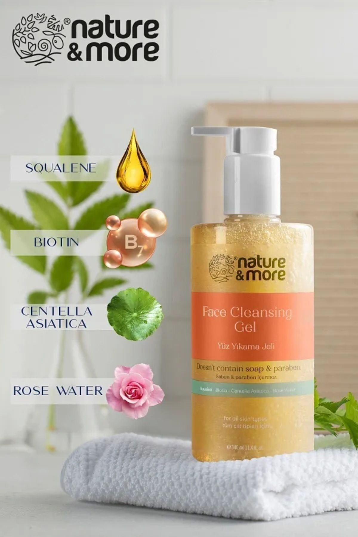Nature More Yüz Yıkama & Temizleme Jeli Face Cleansing Gel 340ml