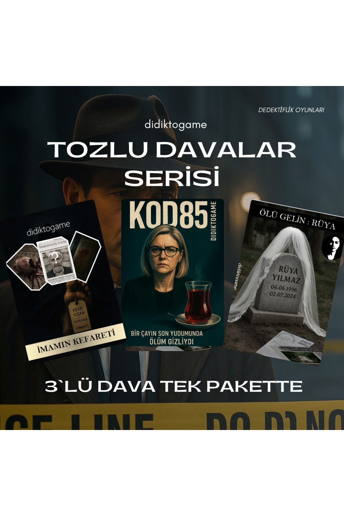 DİDİKTO Didikto Dedektiflik Oyunu Davası 3lü Dava Parti Kutu Dedektif Oyunları Sevgili Aktivite