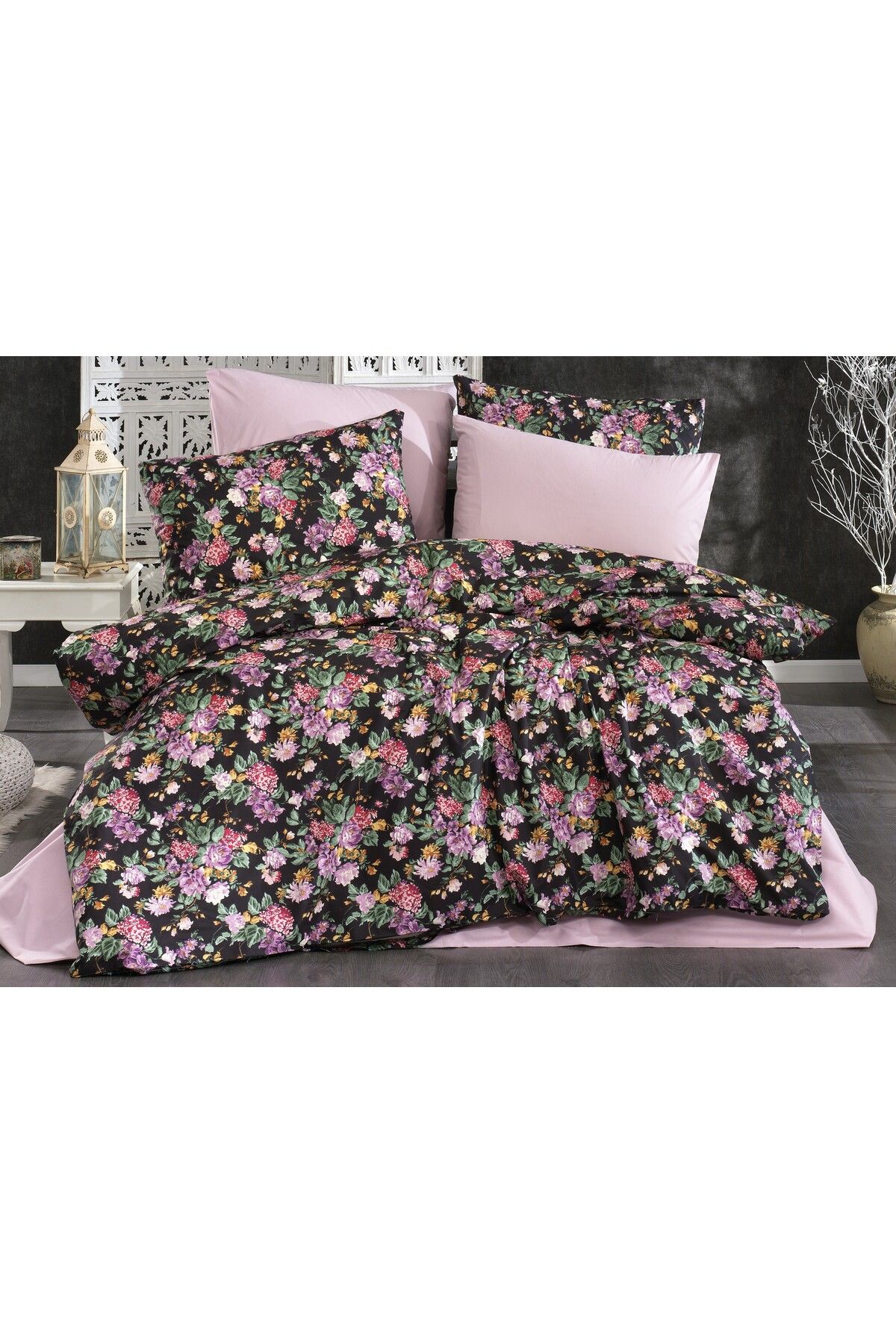pınarhome collectıon PINAR HOME COLLECTION ÇİFT KİŞİLİK NEVRESİM SETİ 100% PAMUK (200X220 NEVRESİM+2 ADET YASTIK KILIFI)