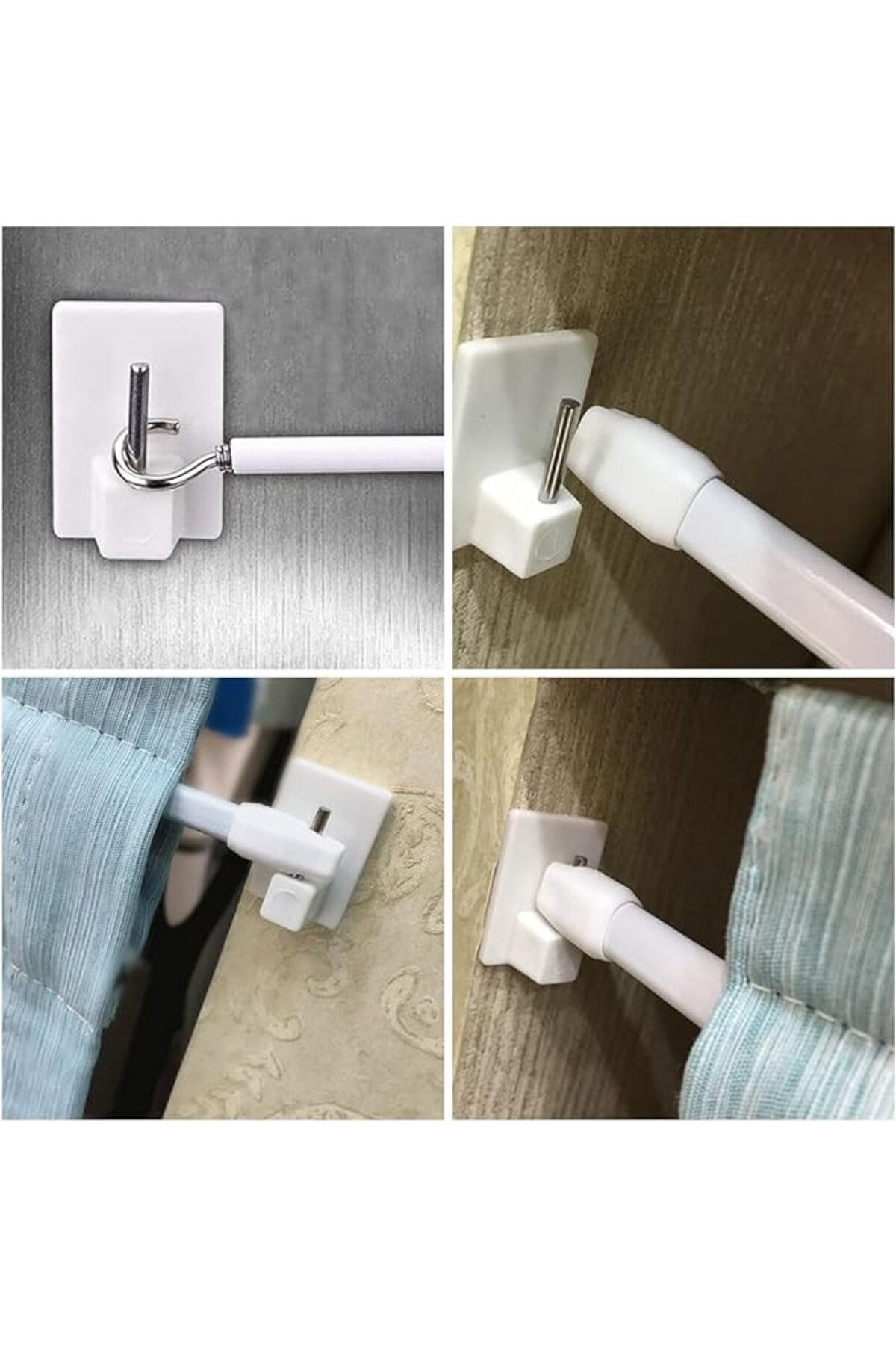 HookStore-Set de 15 cârlige de perete, PVC, alb 6