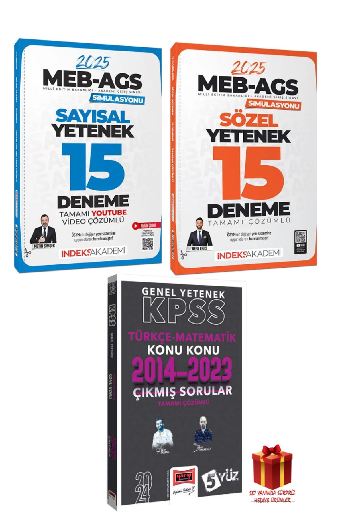 İndeks Akademi 2025 İndeks Akademi MEB AGS Sayısal Sözel Denemeler+Matematik Türkçe Çıkmış Sorular