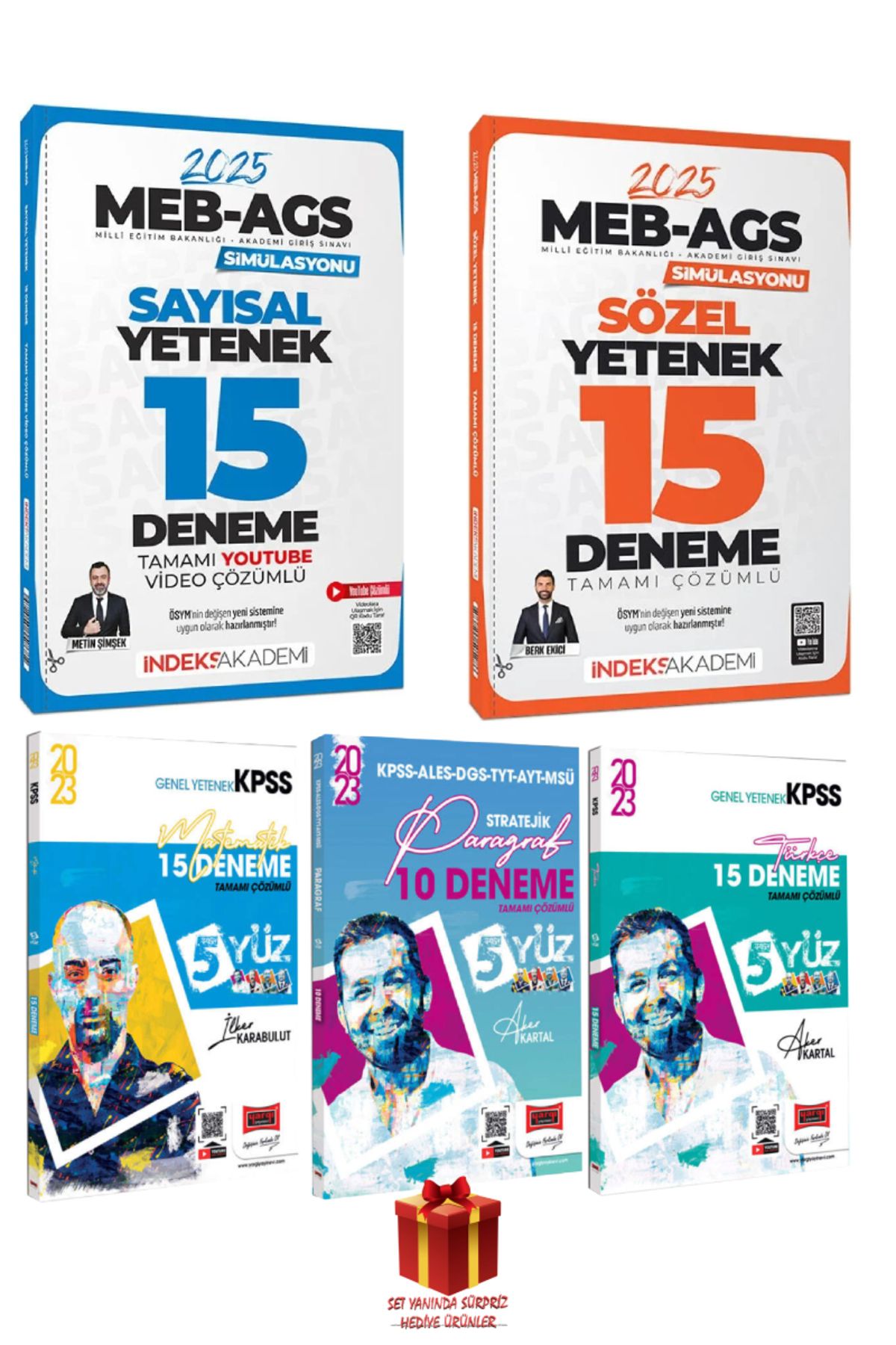İndeks Akademi 2025 İndeks Akademi MEB AGS Sayısal Sözel Denemeler+Matematik+Paragraf+Türkçe Deneme