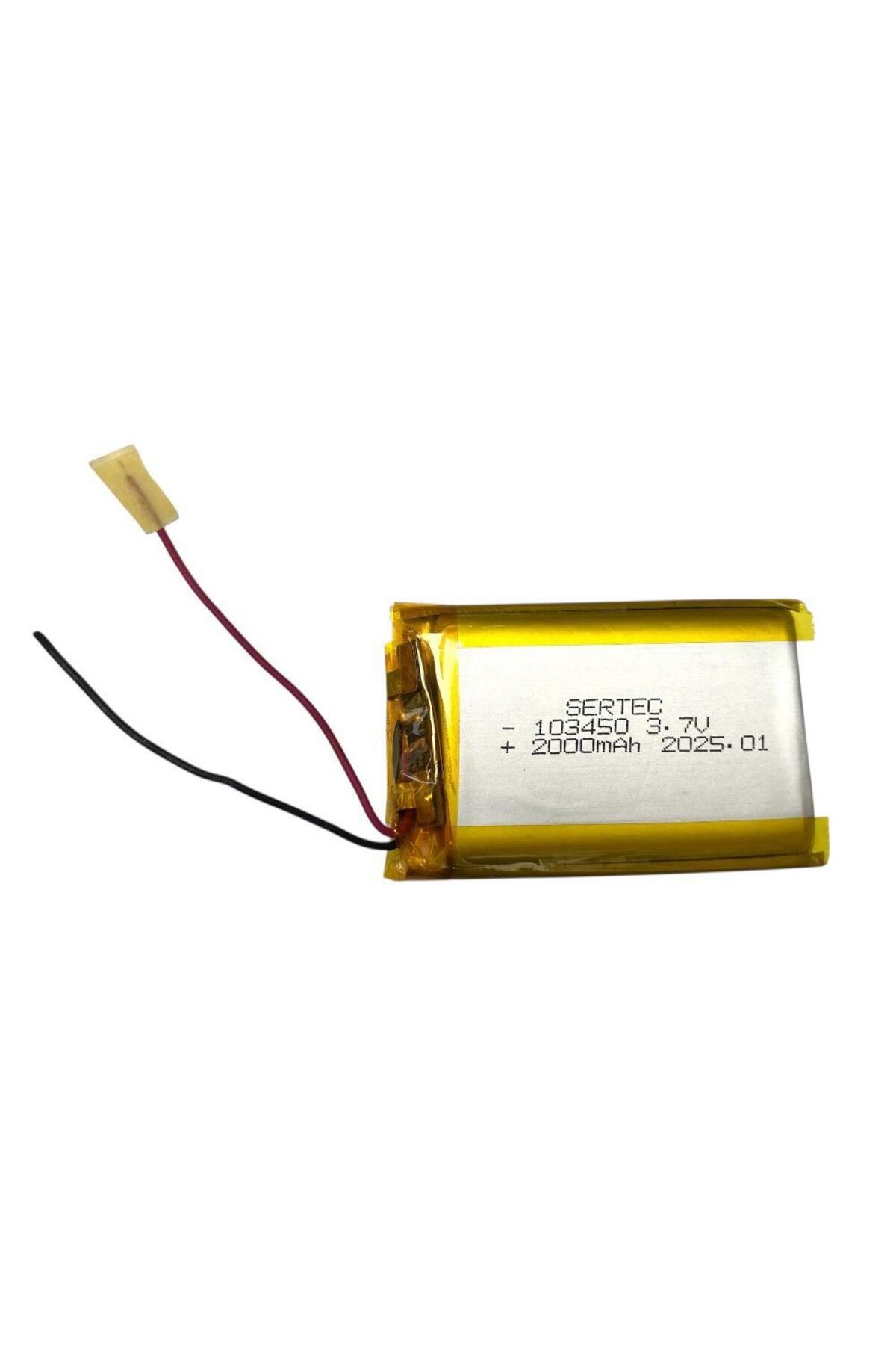 Sertec 103450 3.7V 2000mAh Li-Polymer Pil