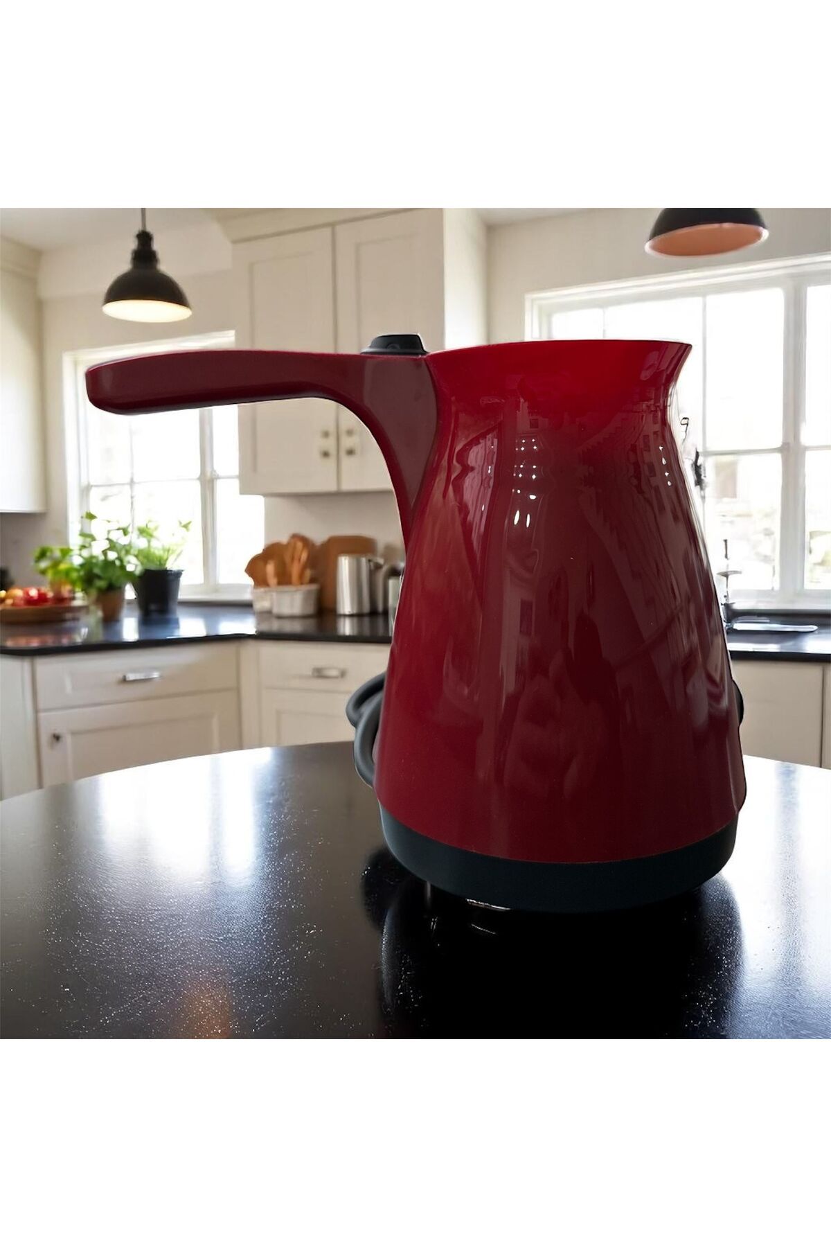 CVS-Maisone Red Electric Coffee Pot 4 Cup Capacity Turkish Coffee Maker with Fast and Anti-Overflow 4