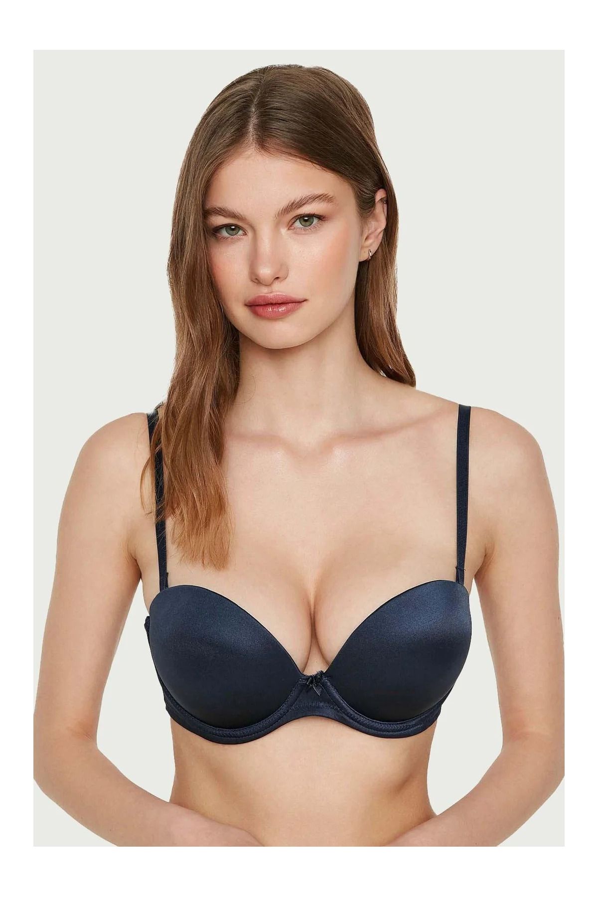 Butik NEW BRA 33 7020 Destekli Balenli Sütyen Çıkarılabilir Askılı lacivert