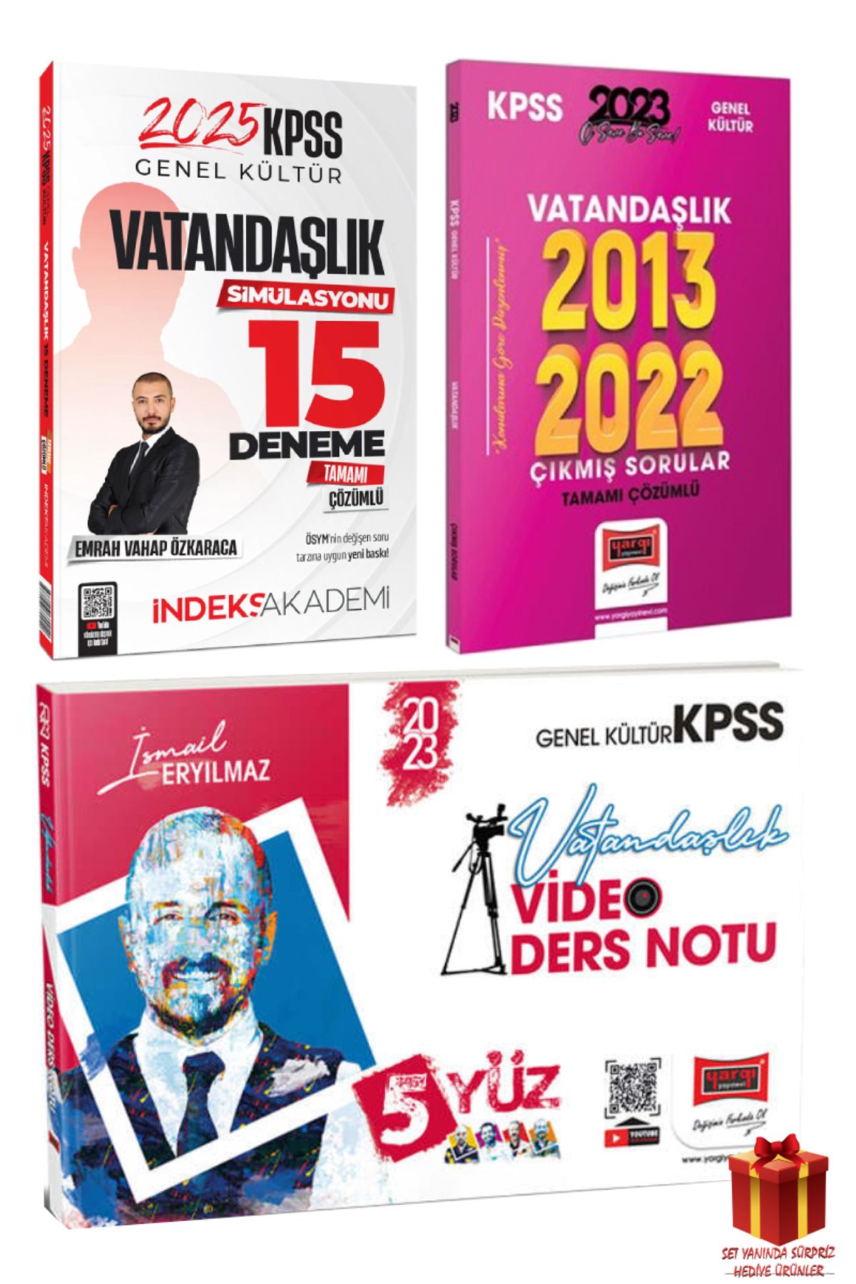 İndeks Akademi 2025 İndeks Akademi KPSS Vatandaşlık Deneme+Yargı Vatandaşlık Çıkmış Sorular+Vatandaşlık Video Ders