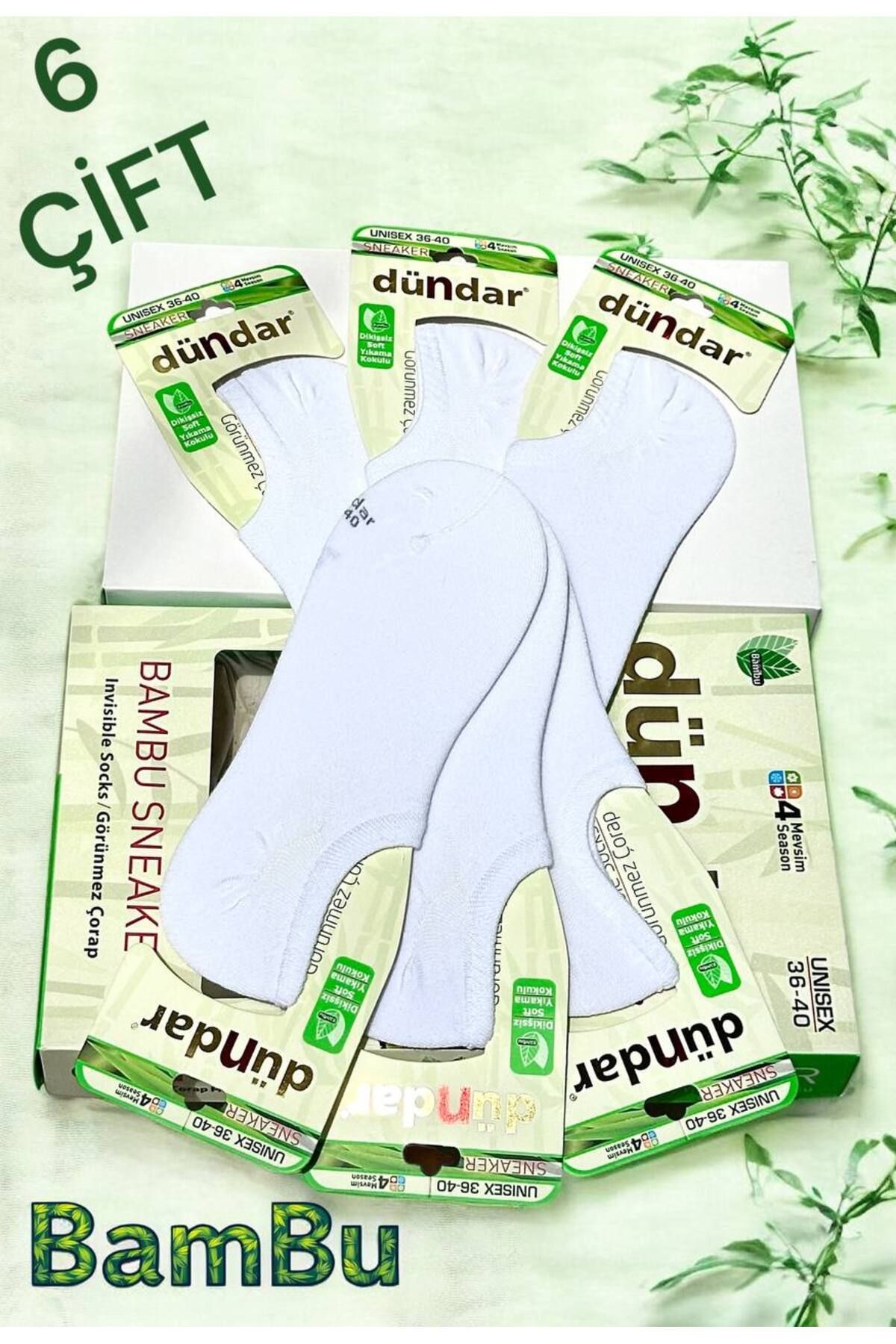 MYS GRUP TEKSTİL Unisex 6'Lı Bambu Kokulu Yumuşak Terletmez Dikişsiz Rahat Sneaker Çorap (Dündar/0652)