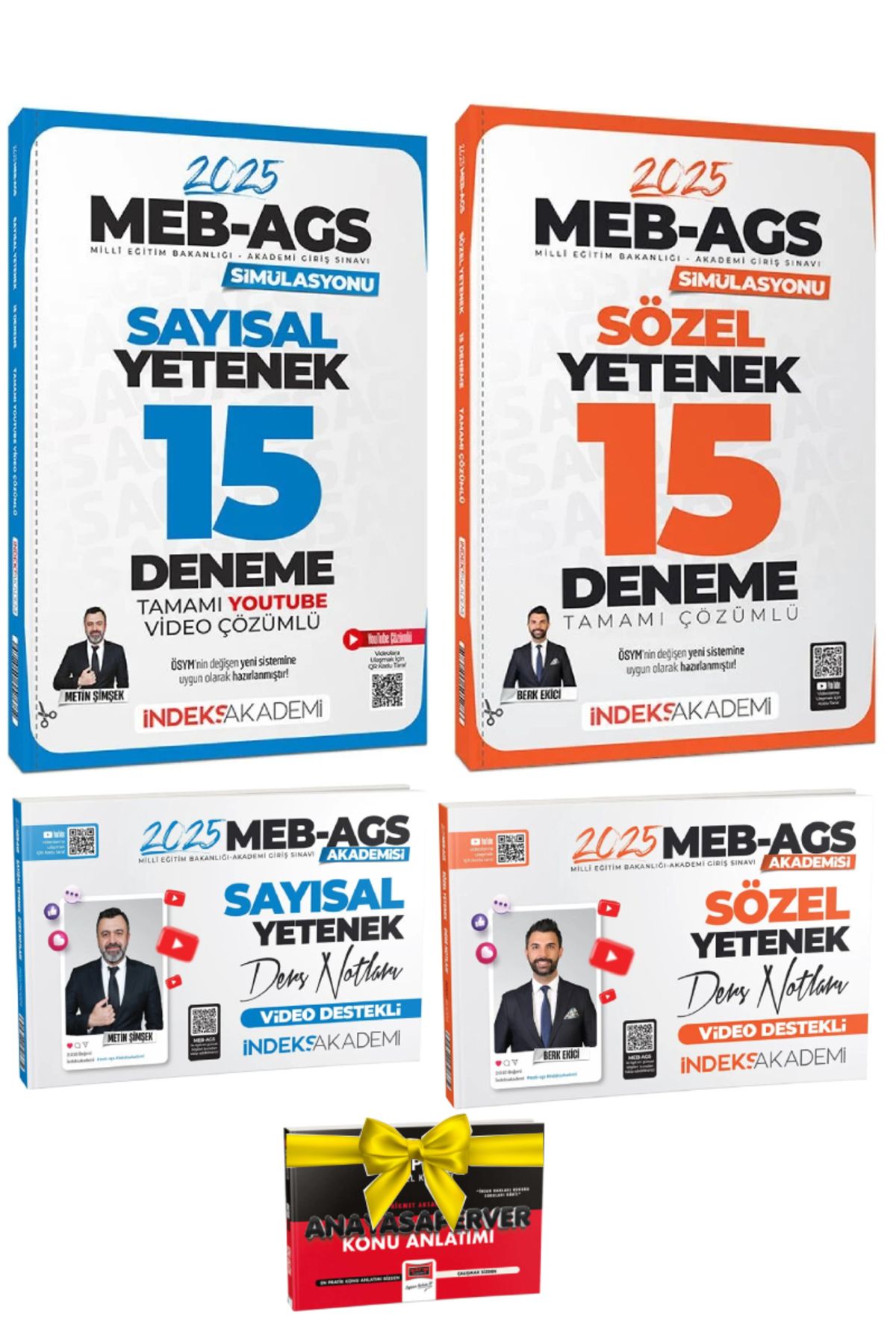 İndeks Akademi 2025 İndeks Akademi MEB AGS Sayısal Sözel Denemeler+Sayısal Sözel Ders Notları+Hediye