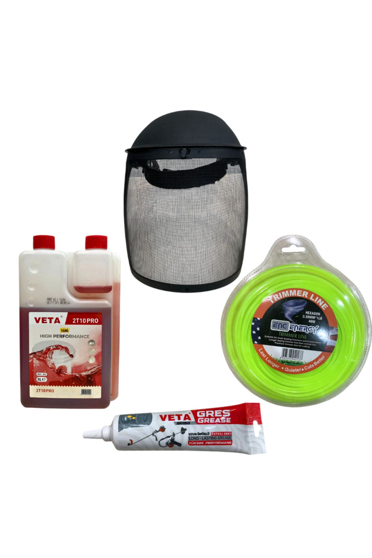 Veta Aksesuar Seti / Veta Gres + Veta 2T Yağ + Maske + Eng Energy Misina