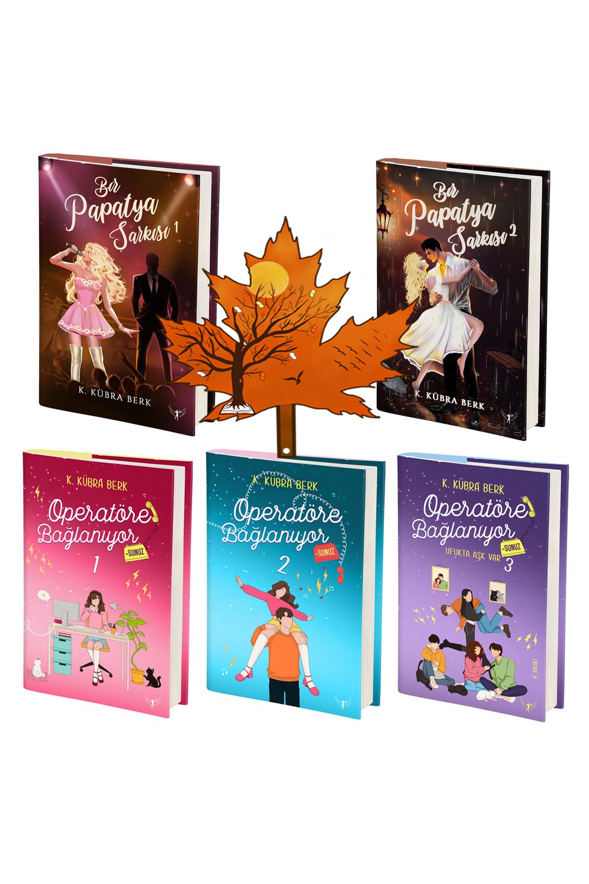 Artemis Yayınları K. Kübra Berk ciltli seti- papatya şarkısı 1 -2- Operatöre Bağlanıyorsunuz -1-2-3 - kitap ayracı ile