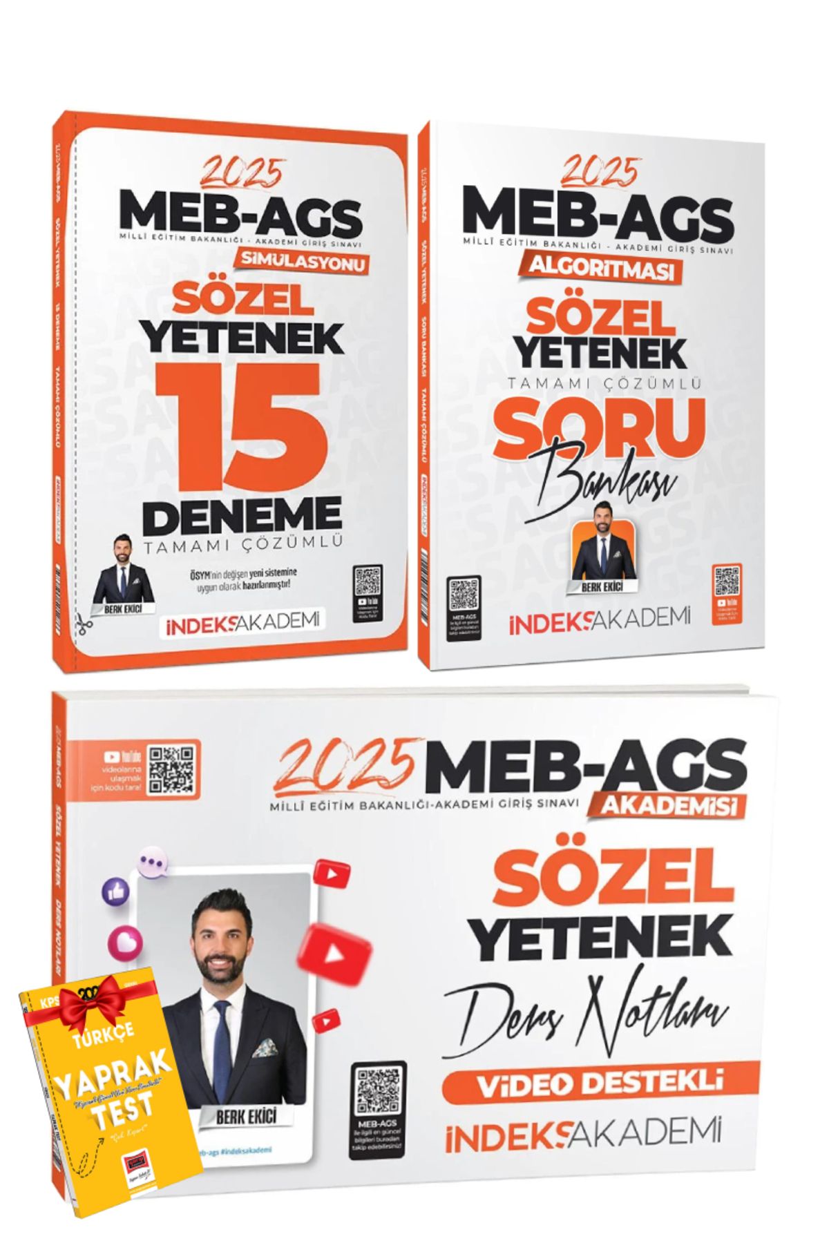 İndeks Akademi 2025 İndeks Akademi MEB AGS Sözel Denemeler+MEB AGS Sözel Yetenek Soru Bankası+Sözel Ders Notları