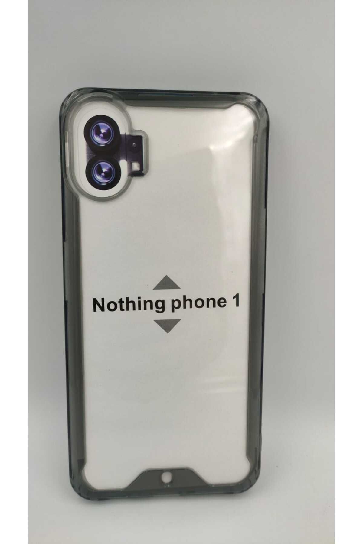 Generic-Fashionury Shockproof Crystal Clear Nothing Phone 1 Back Cover Case (Black Bumper) 1