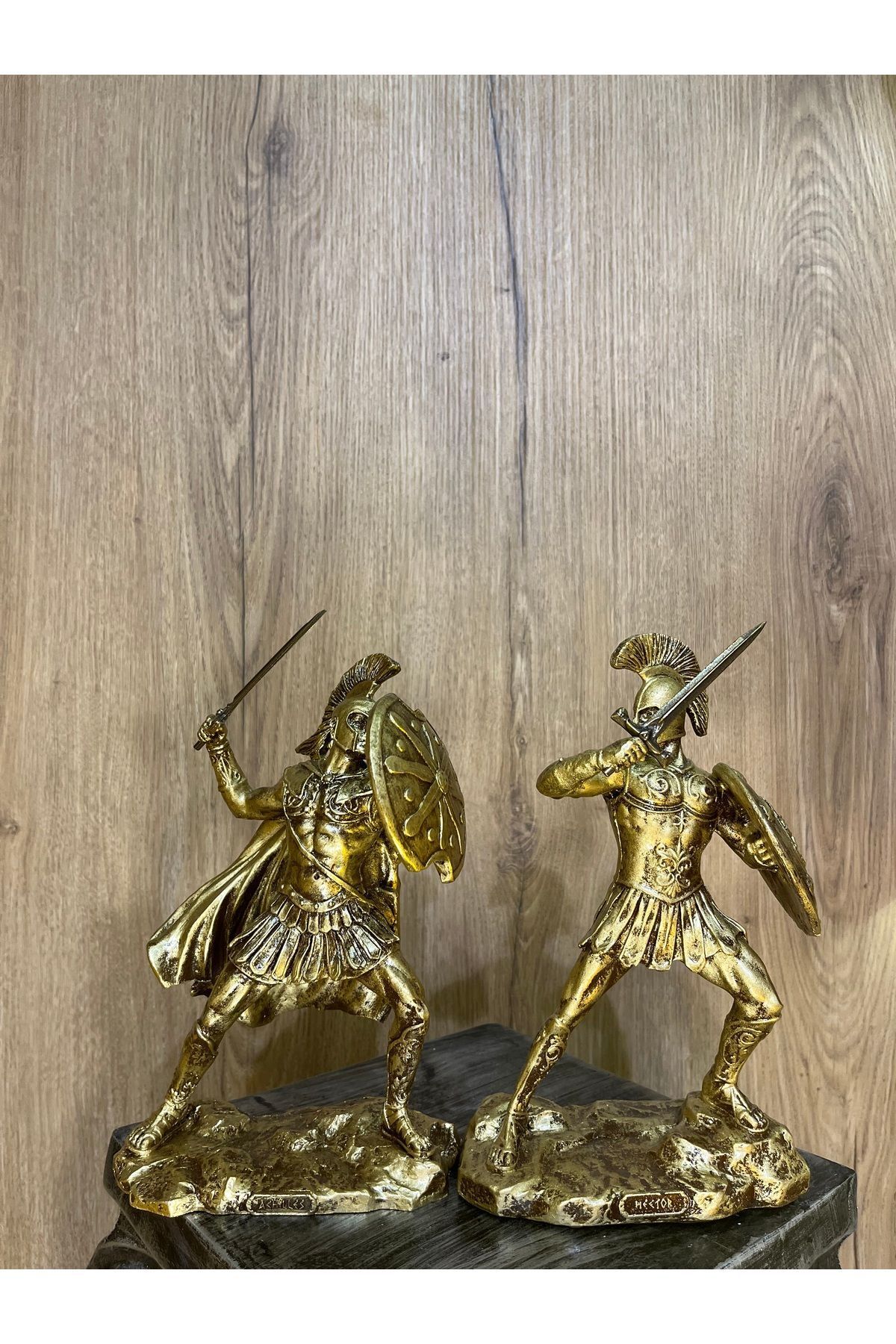 SerenityHaven Achilles Ve Hector Heykel Biblo 23cm