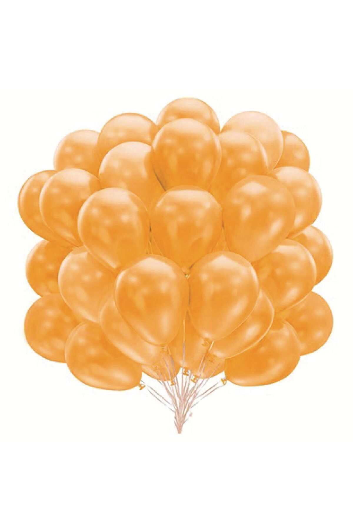 PARTİMİO PARTİ MALZEMELERİ 10'lu Metalik Turuncu Balon 12'' 30cm