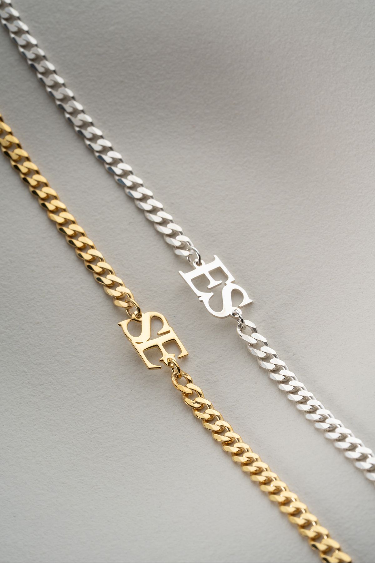 Silvano Jewelry 925 Ayar Gümüş Kişiye Özel Harfli Çift Bileklik