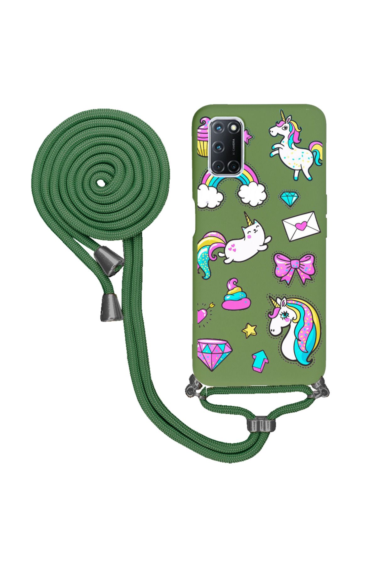 Royaleks Oppo A52 İpli Lansman Kılıf - Unicorns Blank