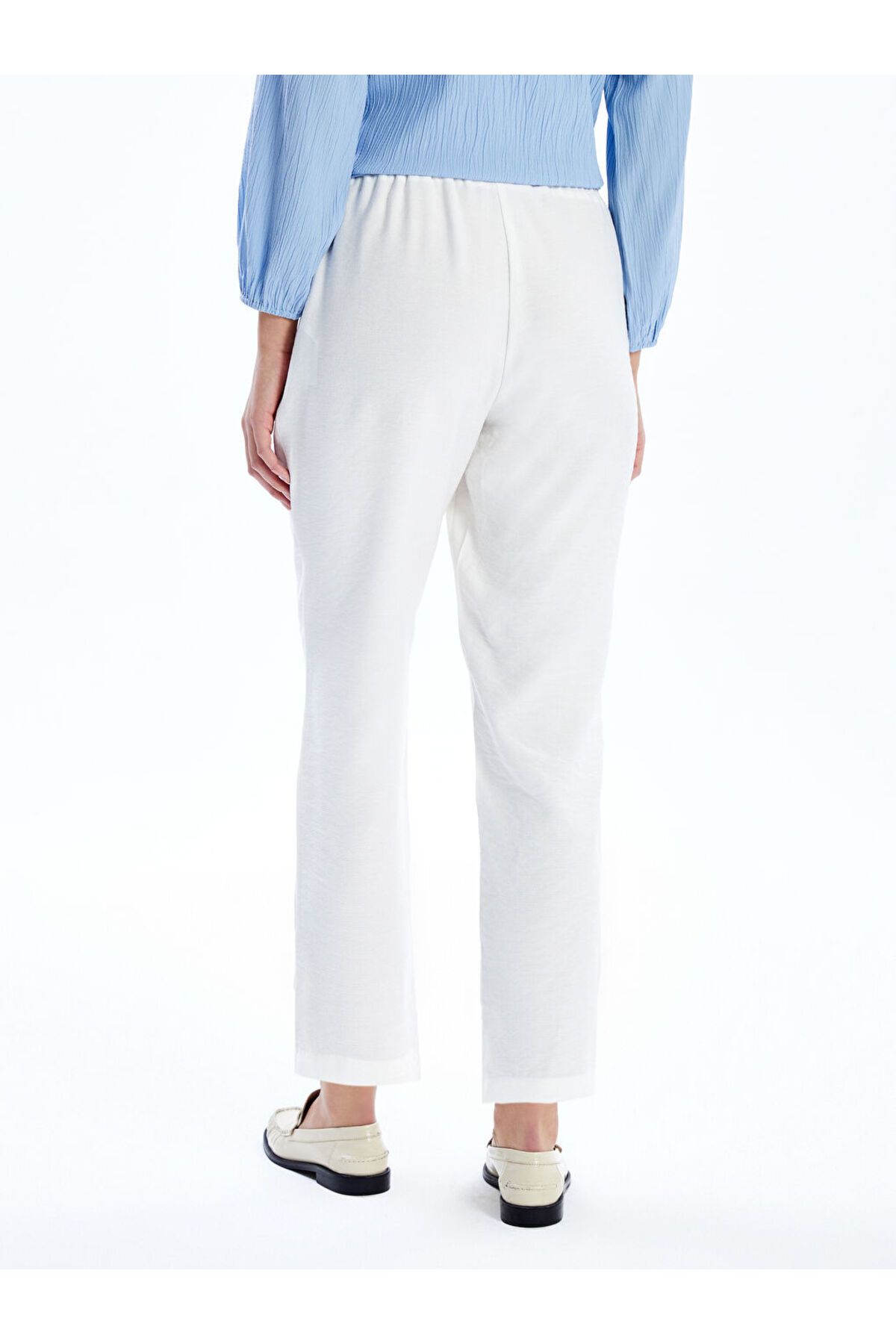 LC Waikiki-Pantaloni de damă cu talie elastică în formă de morcov - S5G158Z8 5