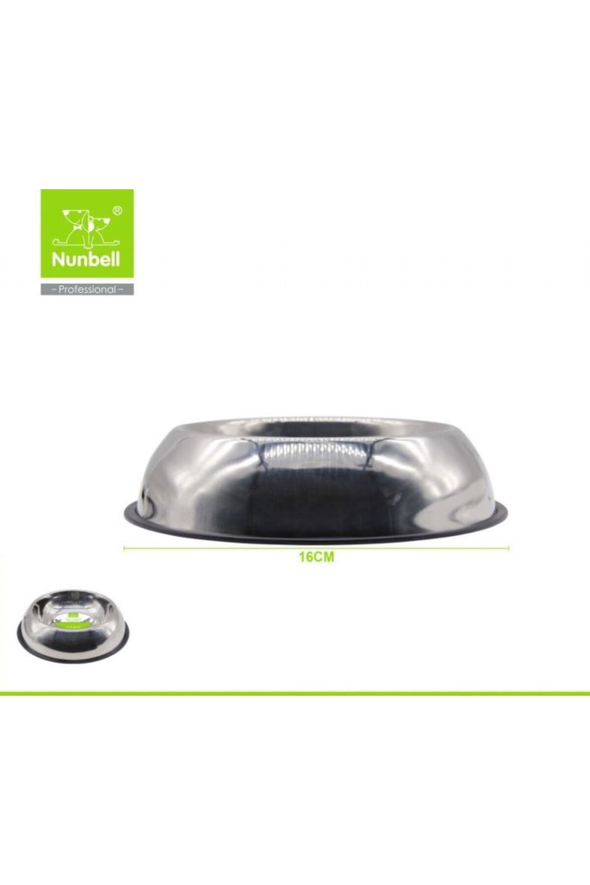 Nunbell Çelik Oval Mama ve Su Kabı 16 cm