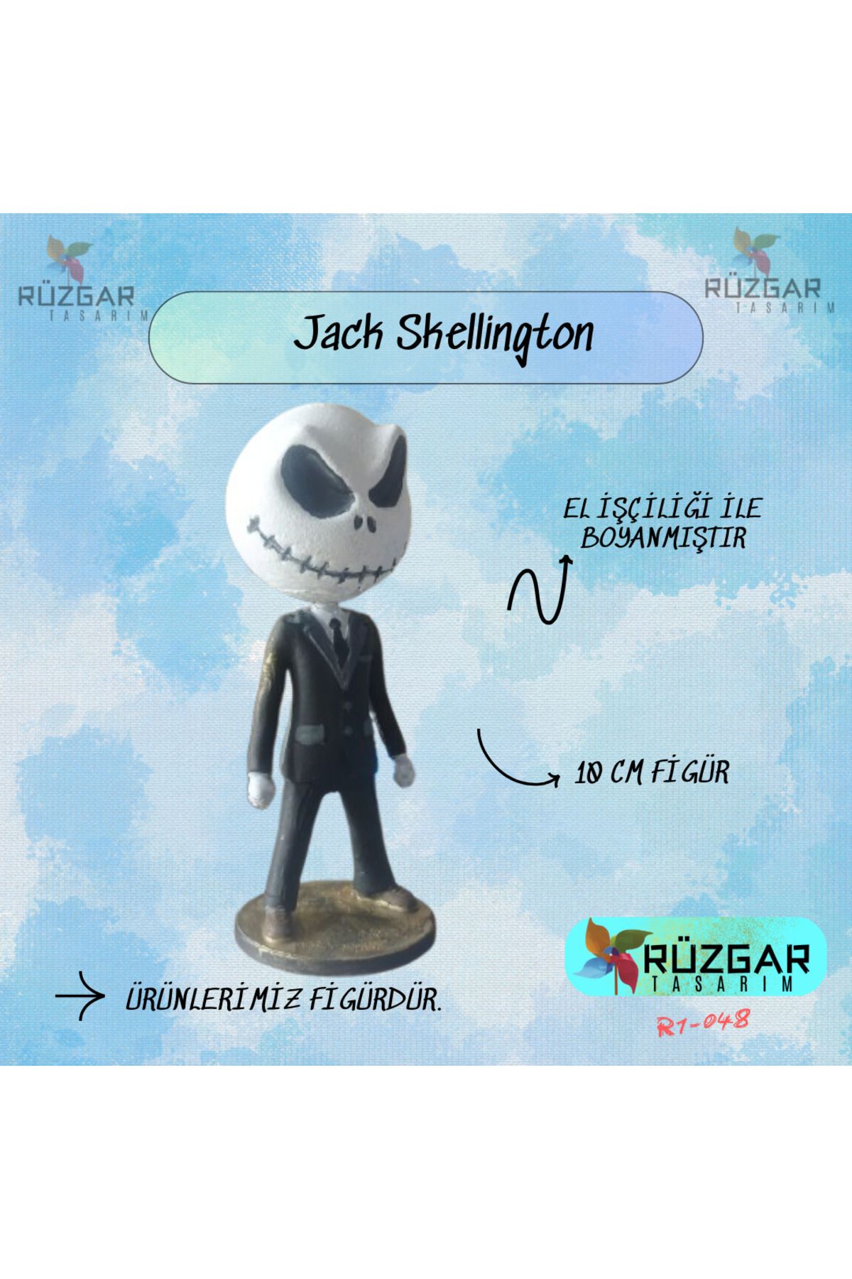 Rüzgar Tasarım Corpse Bride Ölü Gelin Jack Skellington 10 cm Figür