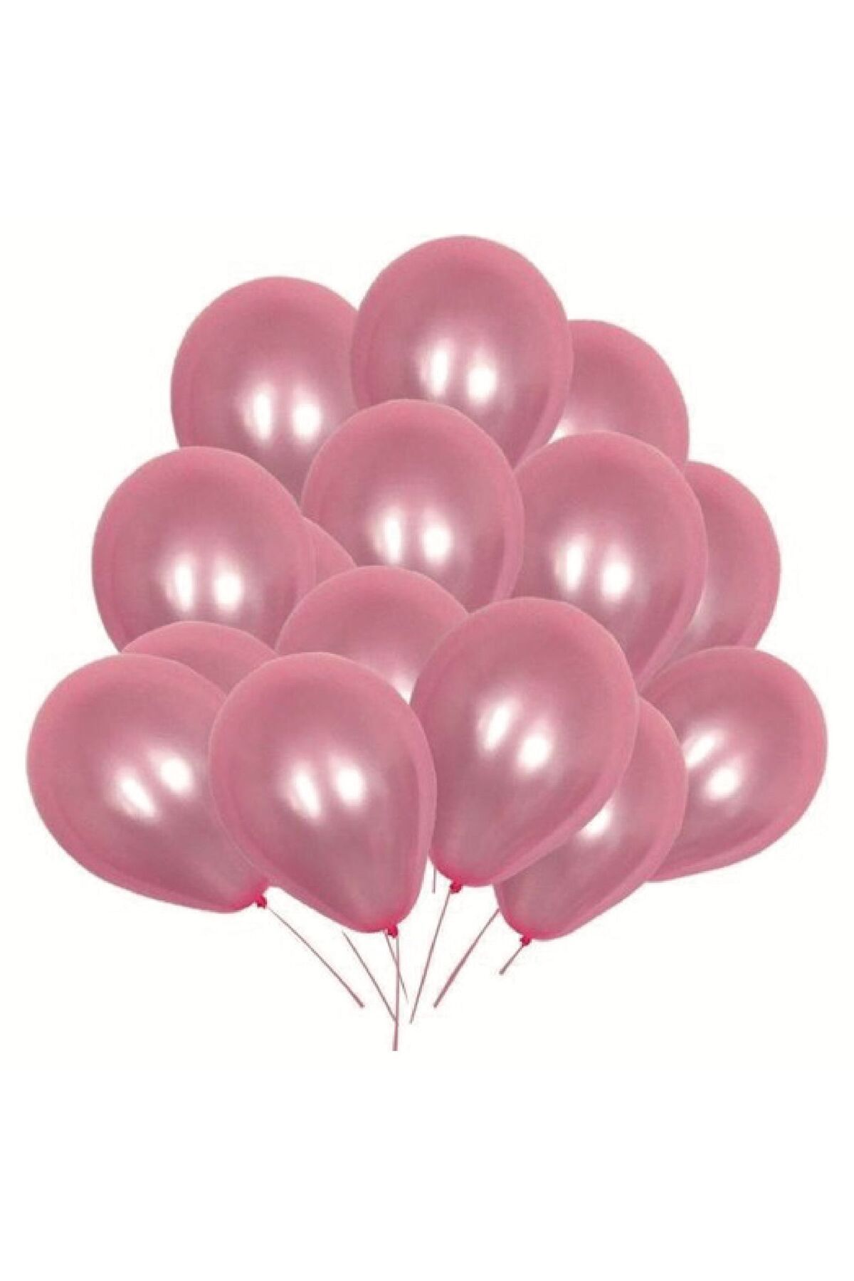 PARTİMİO PARTİ MALZEMELERİ 10'lu Metalik Pembe Balon 12'' 30cm
