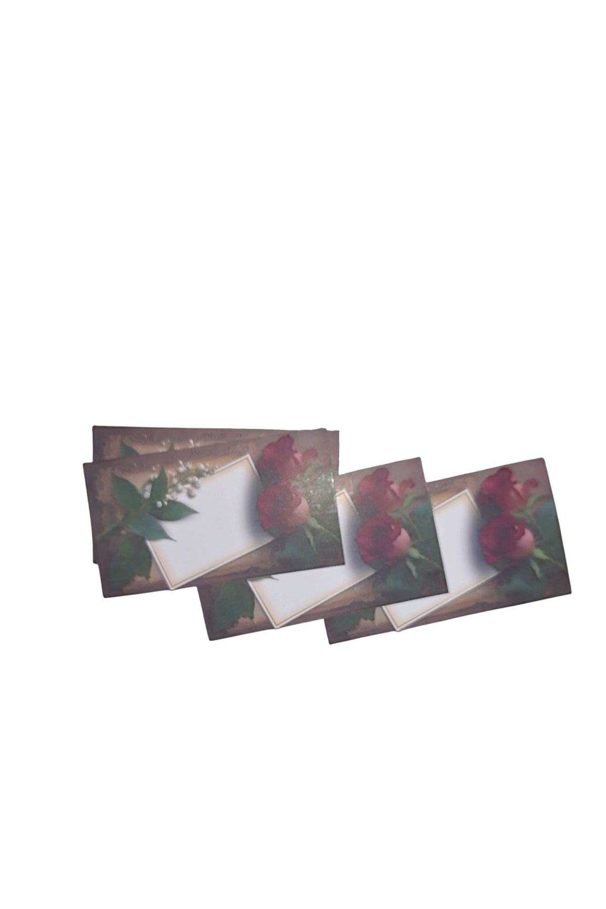 H.RoseButik Gül Desenli Not Yazılabilir Kart Hediyeler İçin