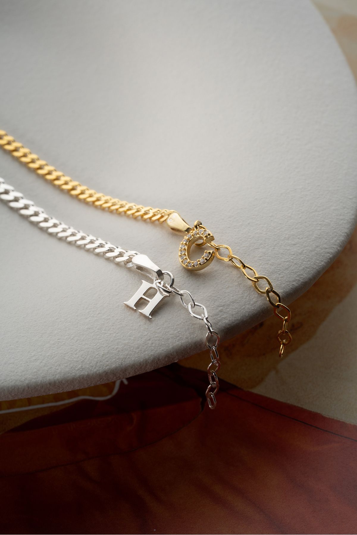 Silvano Jewelry 925 Ayar Gümüş Kişiye Özel Harfli Çift Bileklik