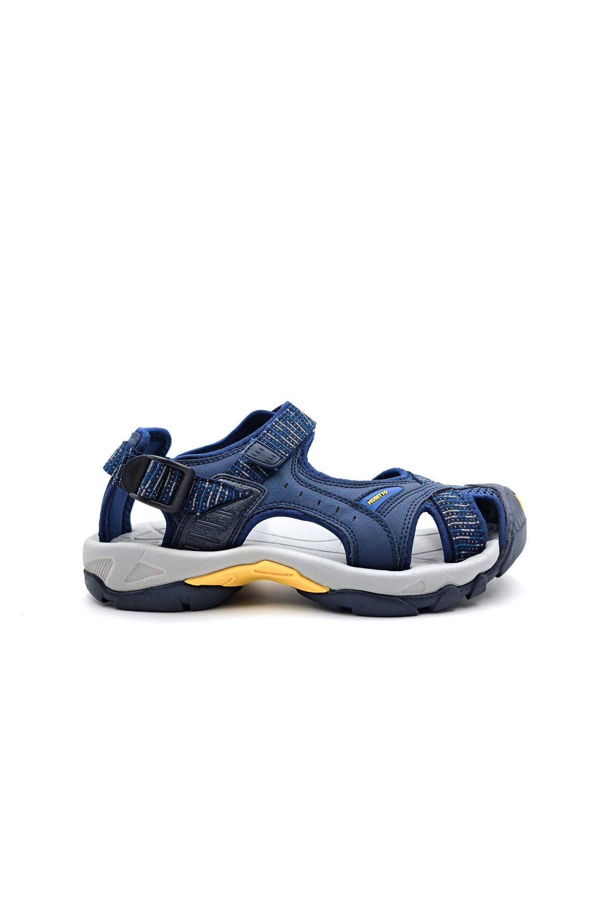 HUMTTO Burnu Kapalı Lacivert Cırtlı Erkek Outdoor Trekking Spor Sandalet