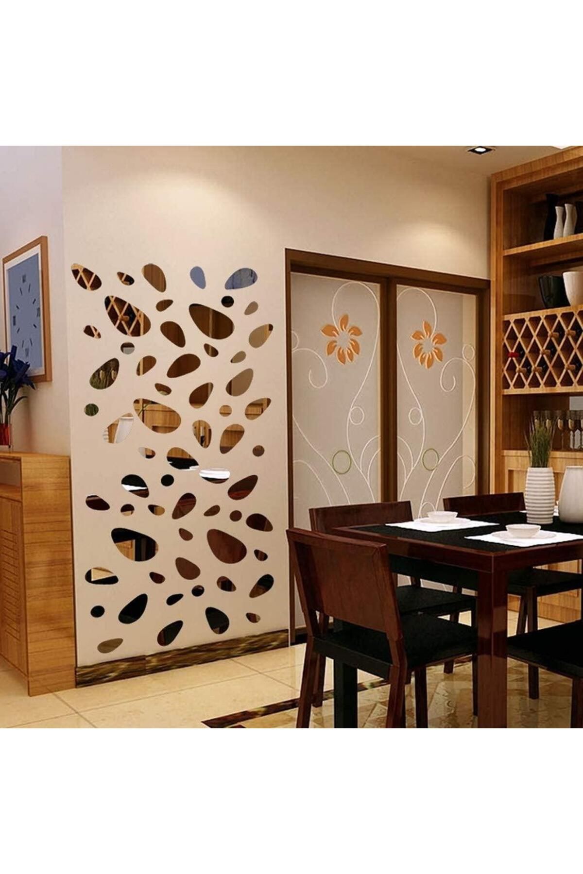 OEM Set De Oglinzi Mystyle 3d Cu Design De Piatră Cubică Argintie - Oglinzi Decorative Acrilice De Lux Pentru Casă, Set De 12 Bucăți - One Size