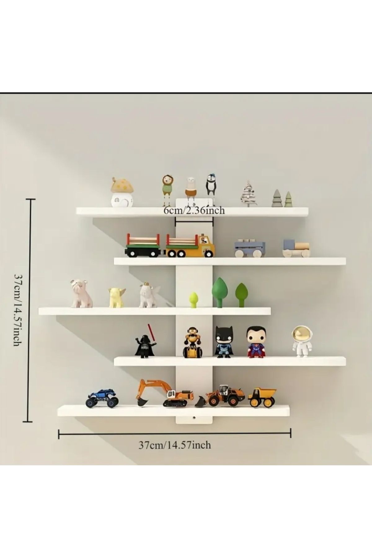 Home Model & Sergi Koleksiyon Rafı – Duvara Monte | Parlak Beyaz MDF | Modern & Minimalist Tasarım