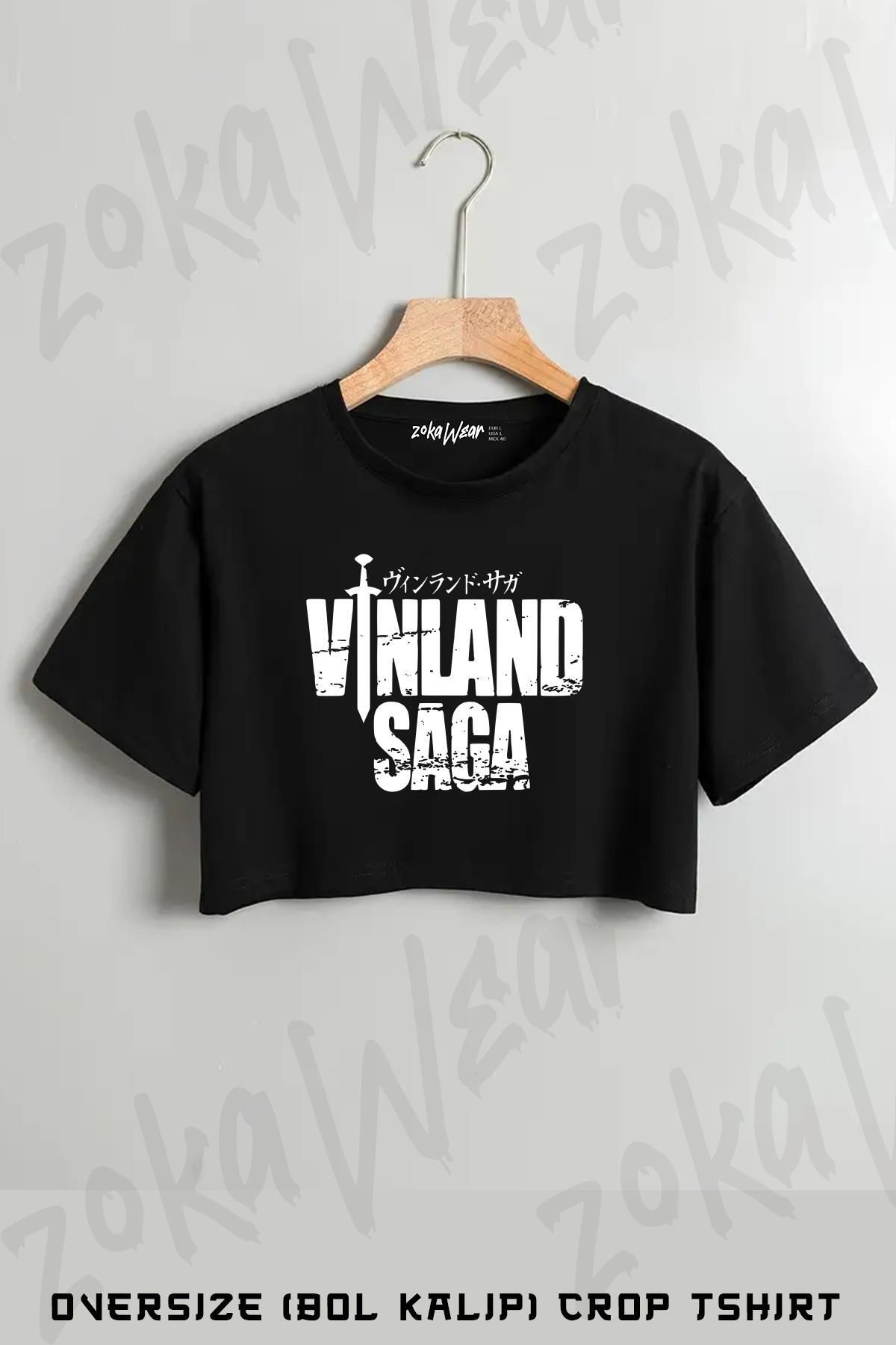 ZOKAWEAR Vinland Saga Baskılı Oversize Crop T-Shirt