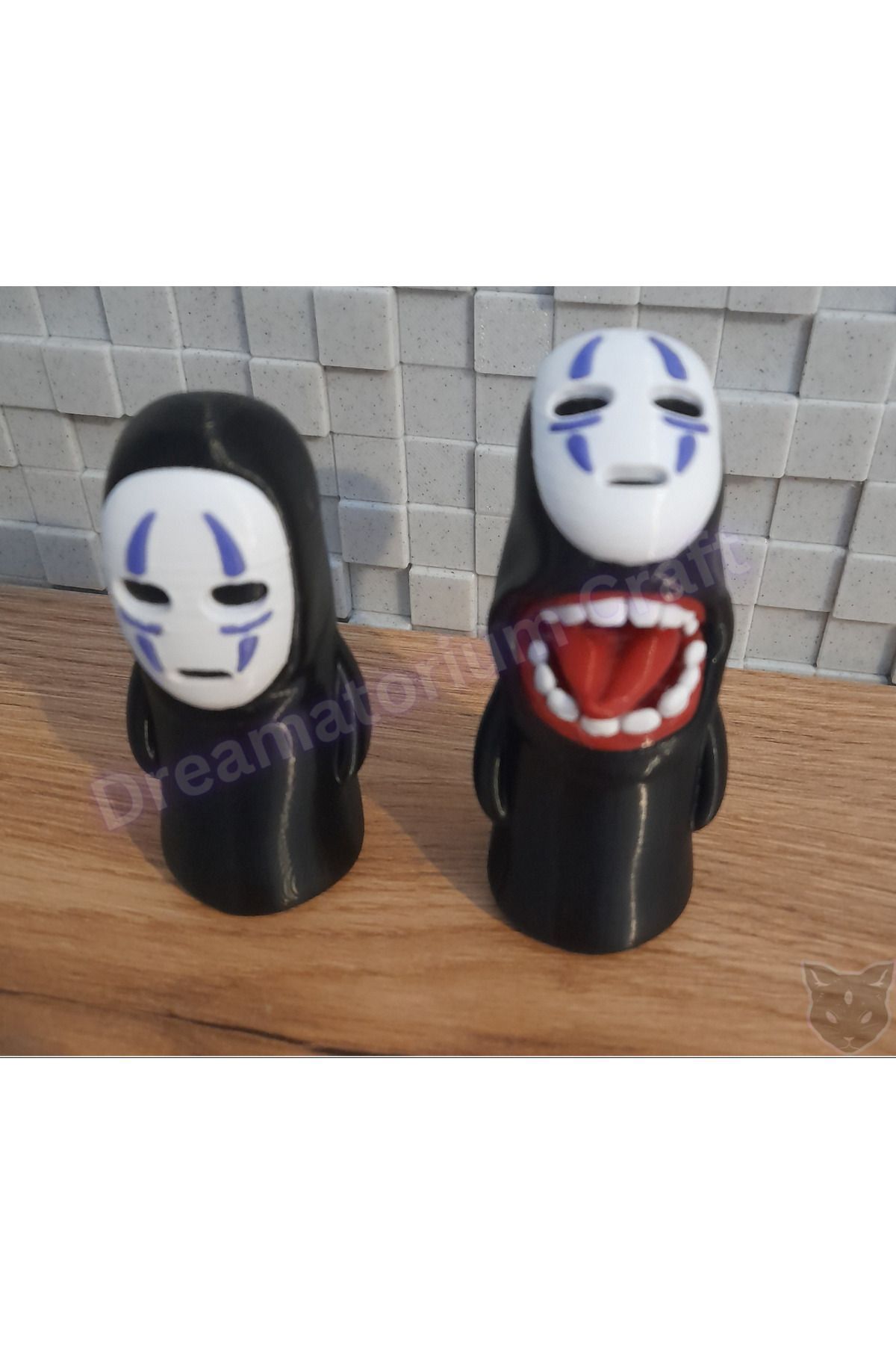 SerenityHaven 2'li No Face / Faceless / Kaonashi Figürü Ghibli Studio (Açık & Kapalı Ağızlı)
