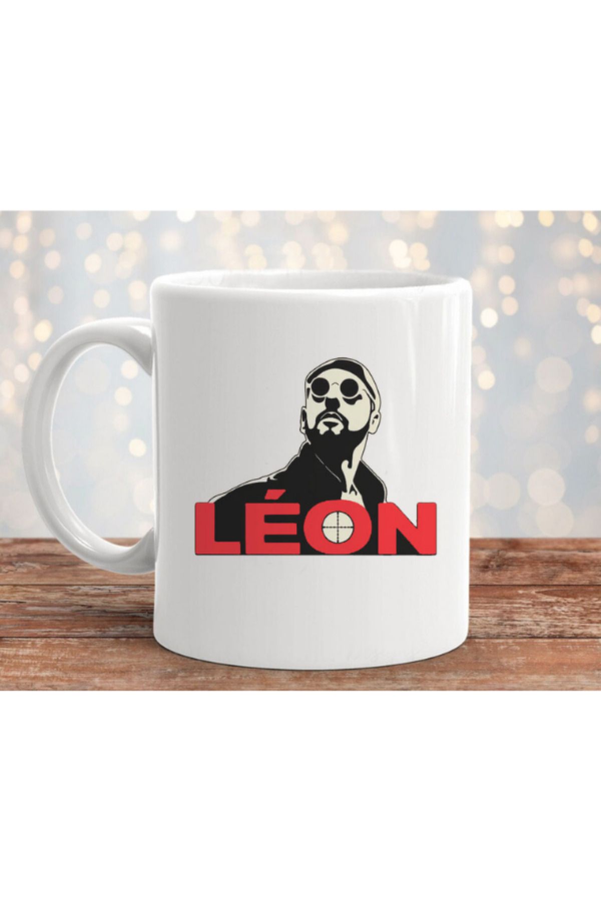 sielta Leon Sevginin Gücü Tasarım Baskılı Porselen Kupa Bardak