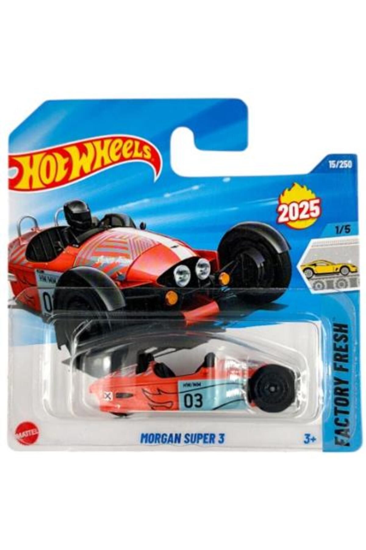 HOT WHEELS Tekli Arabalar Morgan Super 3 HYX48 (Factory Fresh)