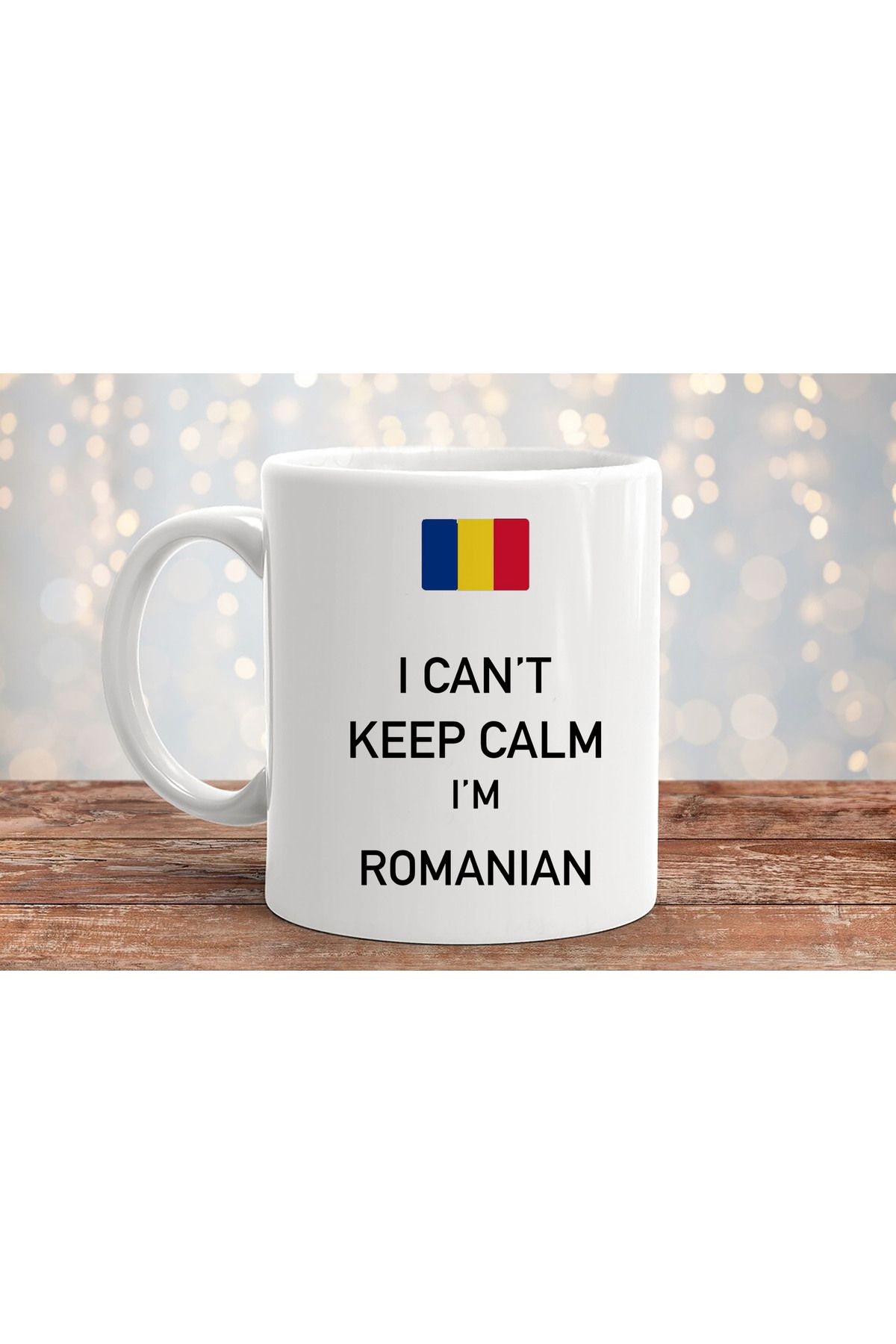 sielta Romanya Romania Baskılı Hediyelik Porselen Kupa Bardak