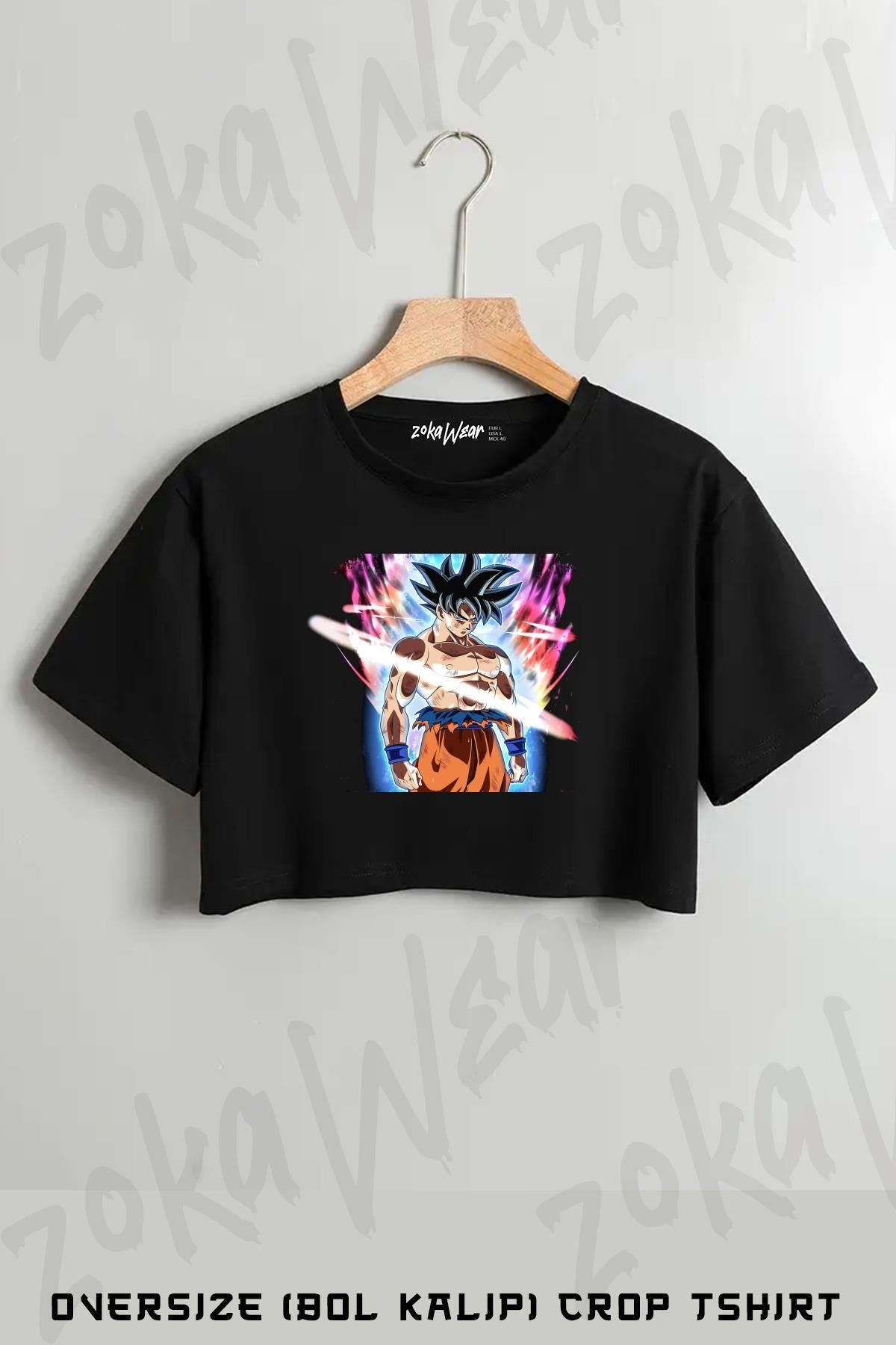 ZOKAWEAR Goku 2 Baskılı Oversize Crop T-Shirt