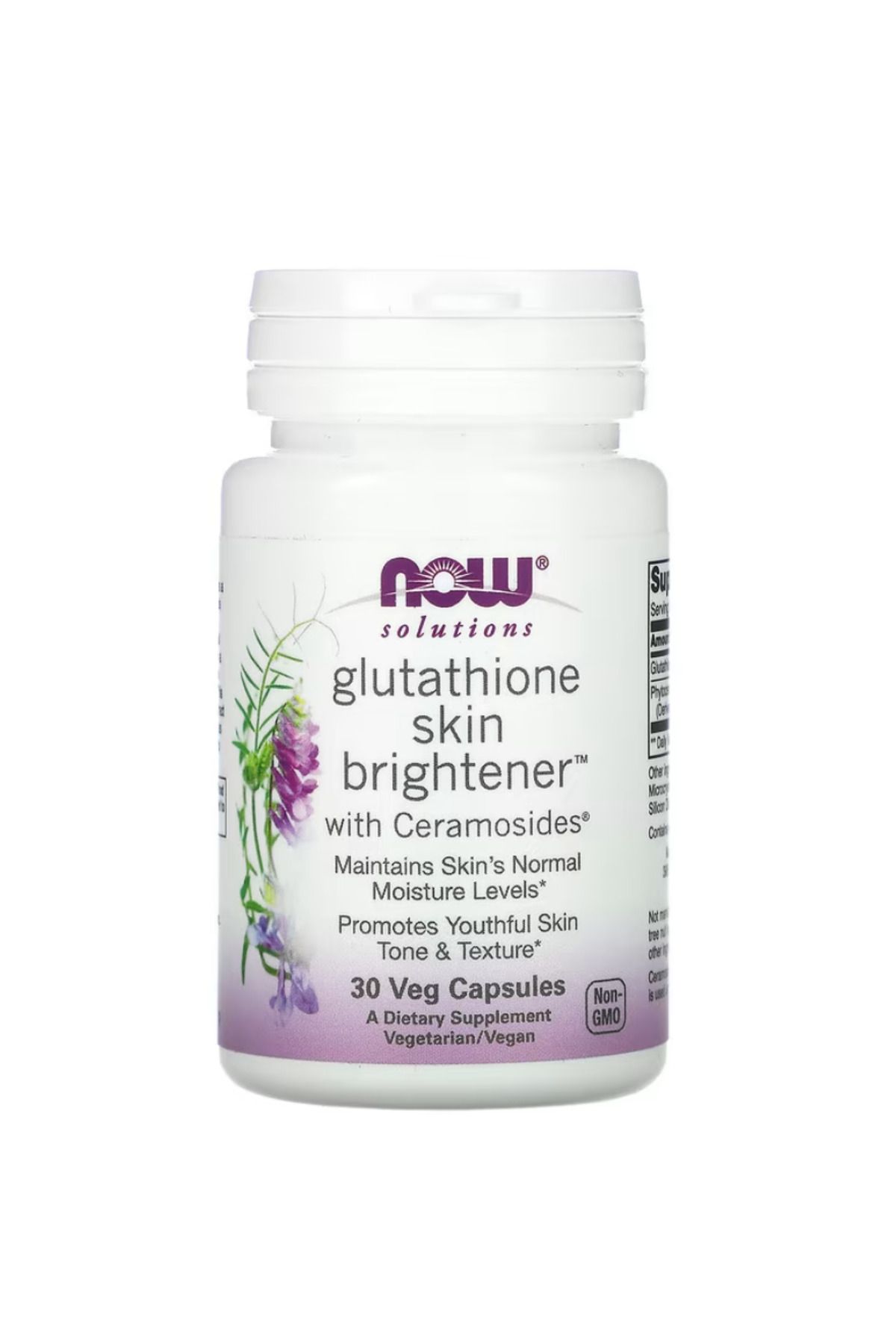 Now Foods , Solutions, Glutathione Skin Brightener, 30 Veg Capsules