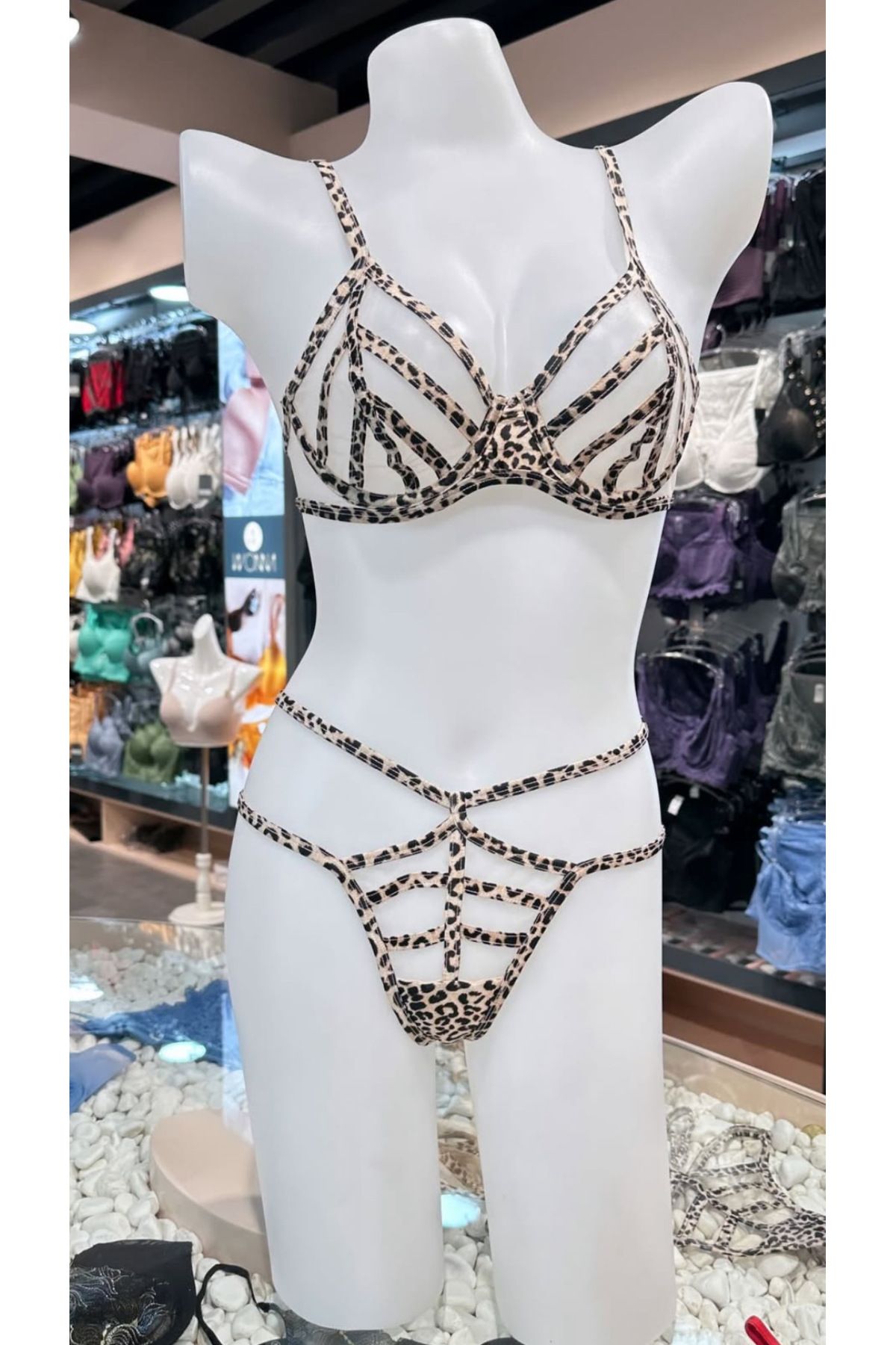 Gamze Day's Lingerie Saten Biyeli Tül Sütyen Tanga Takım