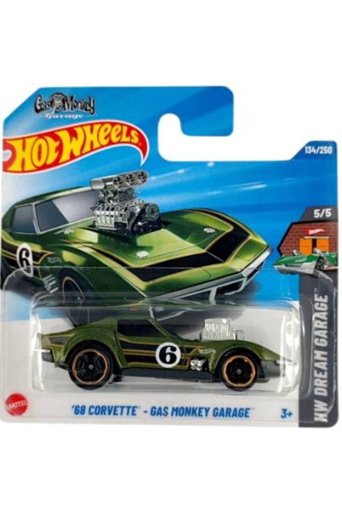 HOT WHEELS Tekli Arabalar '68 Corvette - Gas Monkey Garage HYY74 (HW Dream Garage)