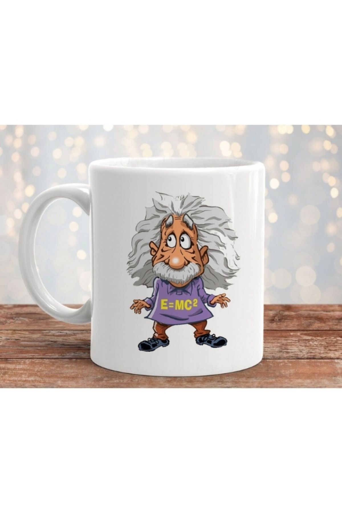 sielta Albert Einstein Tasarım Baskılı Porselen Kupa Bardak