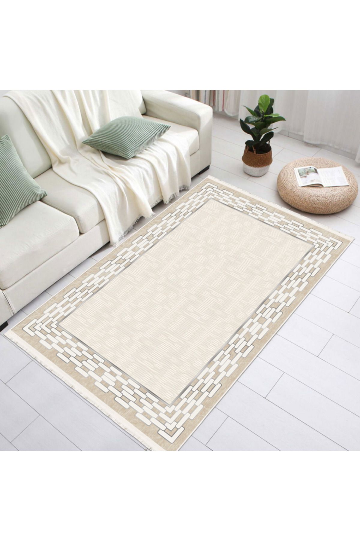 DOKURA HALI Modern, Kaymaz Taban, Makinede Yıkanabilir, Leke Tutmaz, Oturma Odası, Salon Halı, Koridor Halı
