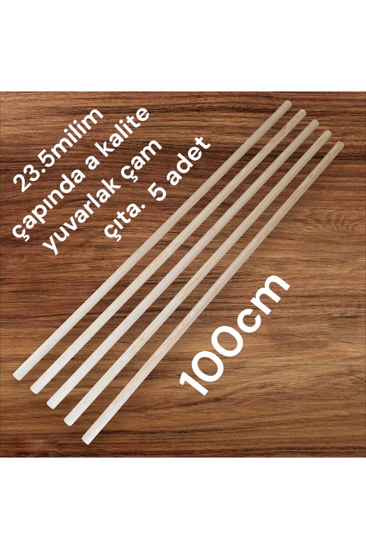 DESENGO 100 Cm Boyunda Hobi Ve Bilimum Ihtiyaçlar Için 1.sınıf Yuvarlak Çam 5 Adet 23.5 Mm Çapinda Çita.