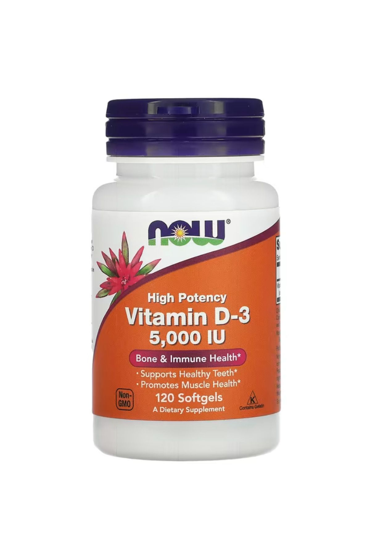 Now Foods , Vitamin D-3, High Potency, 5,000 IU, 120 Softgels
