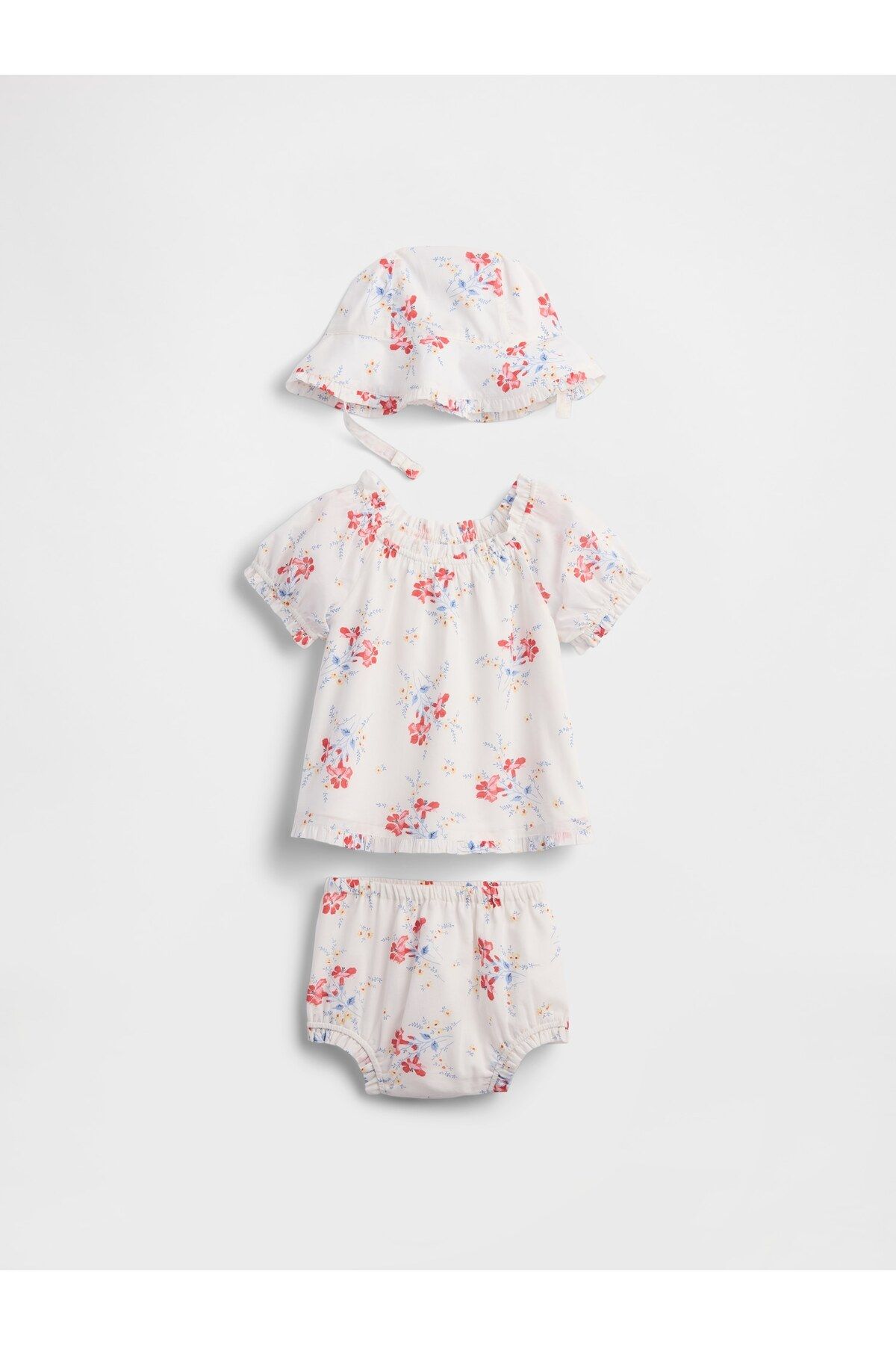 GAP Bebek Beyaz Gap × DÔEN Çiçekli Outfit Set