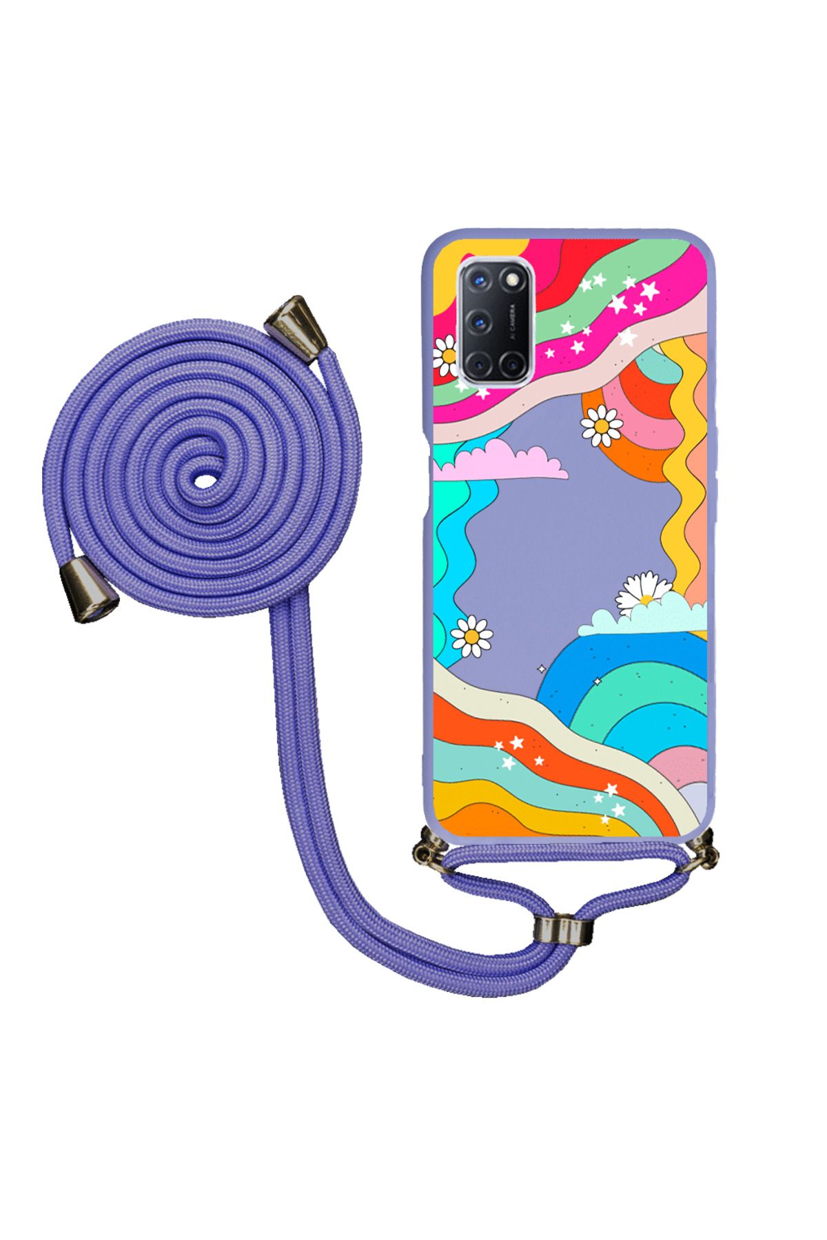 Royaleks Oppo A52 İpli Lansman Kılıf - Colors