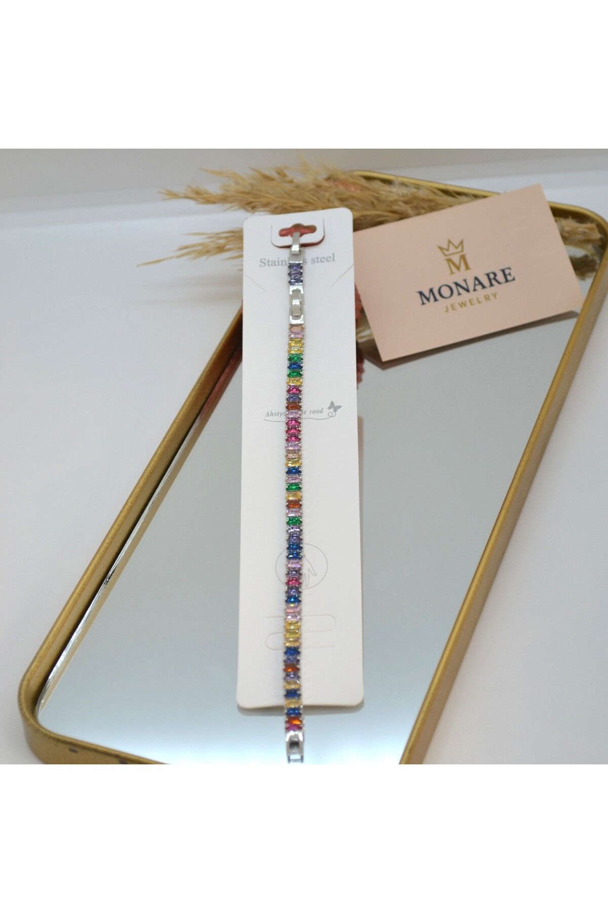 MONARE JEWELRY Monare Kadın Çelik Bileklik Kararmaz Suya Dayanıklı Antialerjik