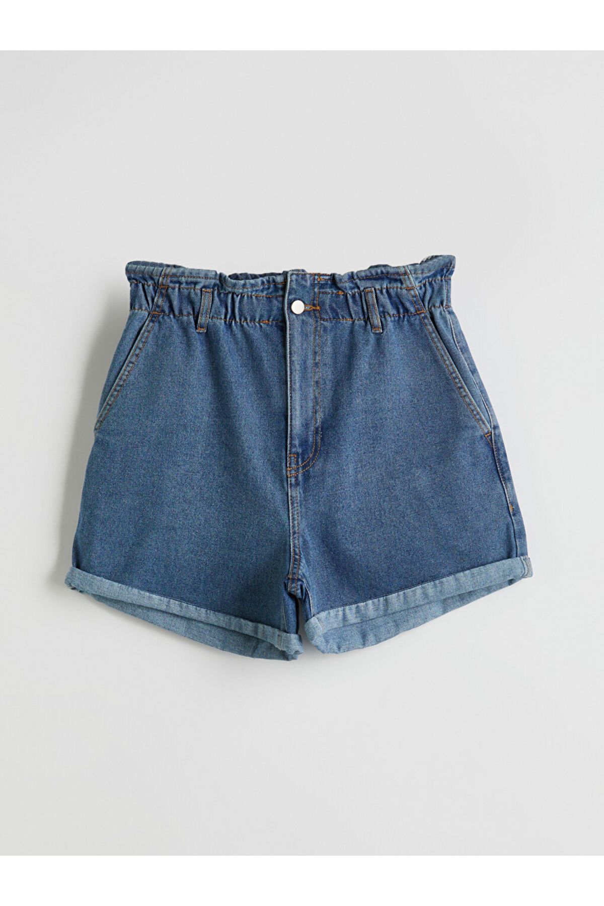 LC Waikiki Yeni Sezon Beli Lastikli Kadin Jean Sort - S5MR20Z8