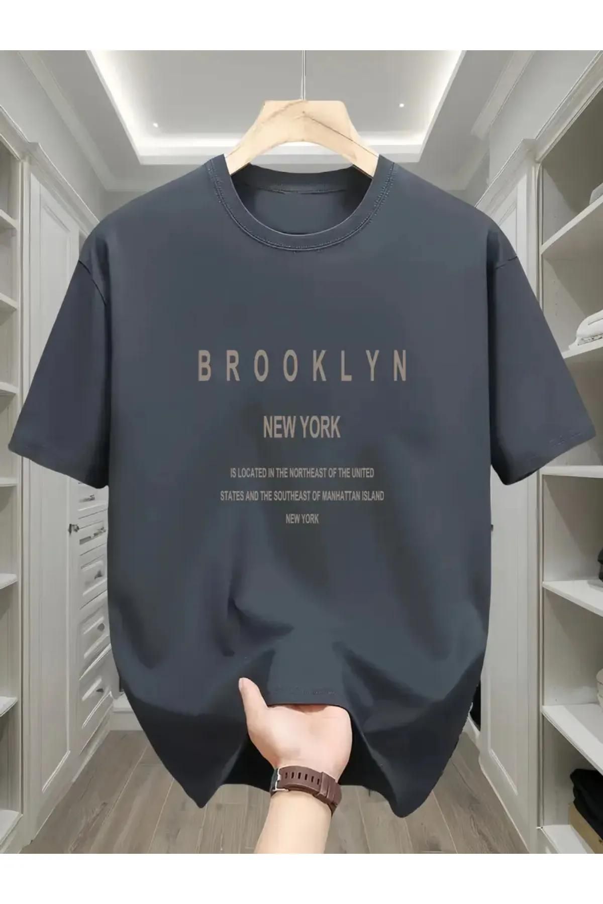 Koklonmoda Unisex Brooklyn Baskılı Oversize T-Shirt